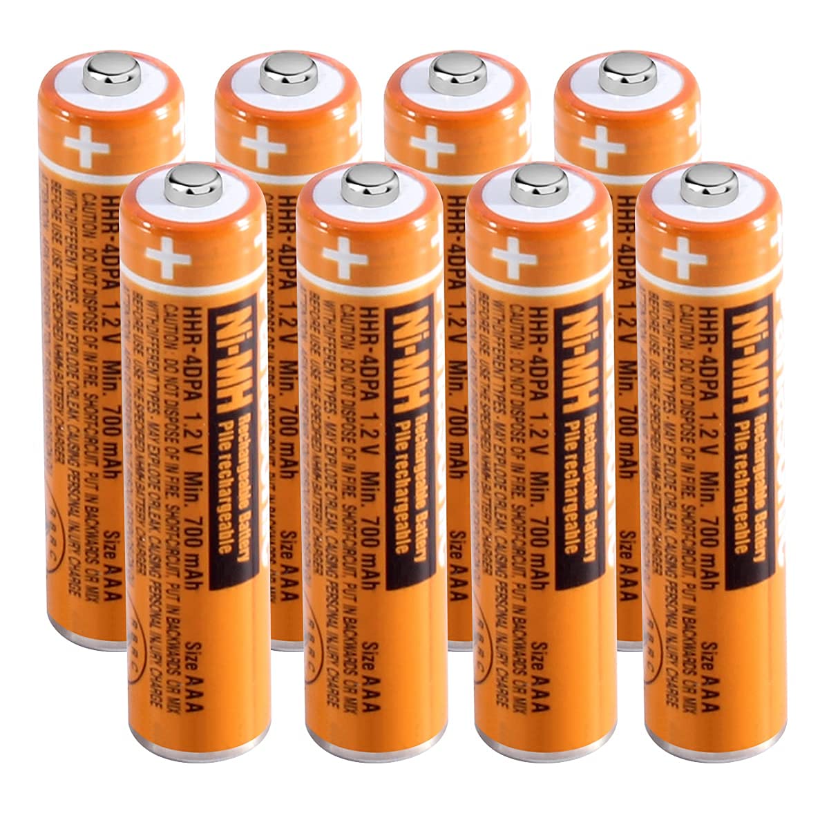 Pingju Ni Mh Aaa Rechargeable Battery 1.2V 700Mah 8 Pack Hhr 4Dpa Aaa Batteries For Panasonic Cordless Phones, Remote Controls, Electronics Electronics