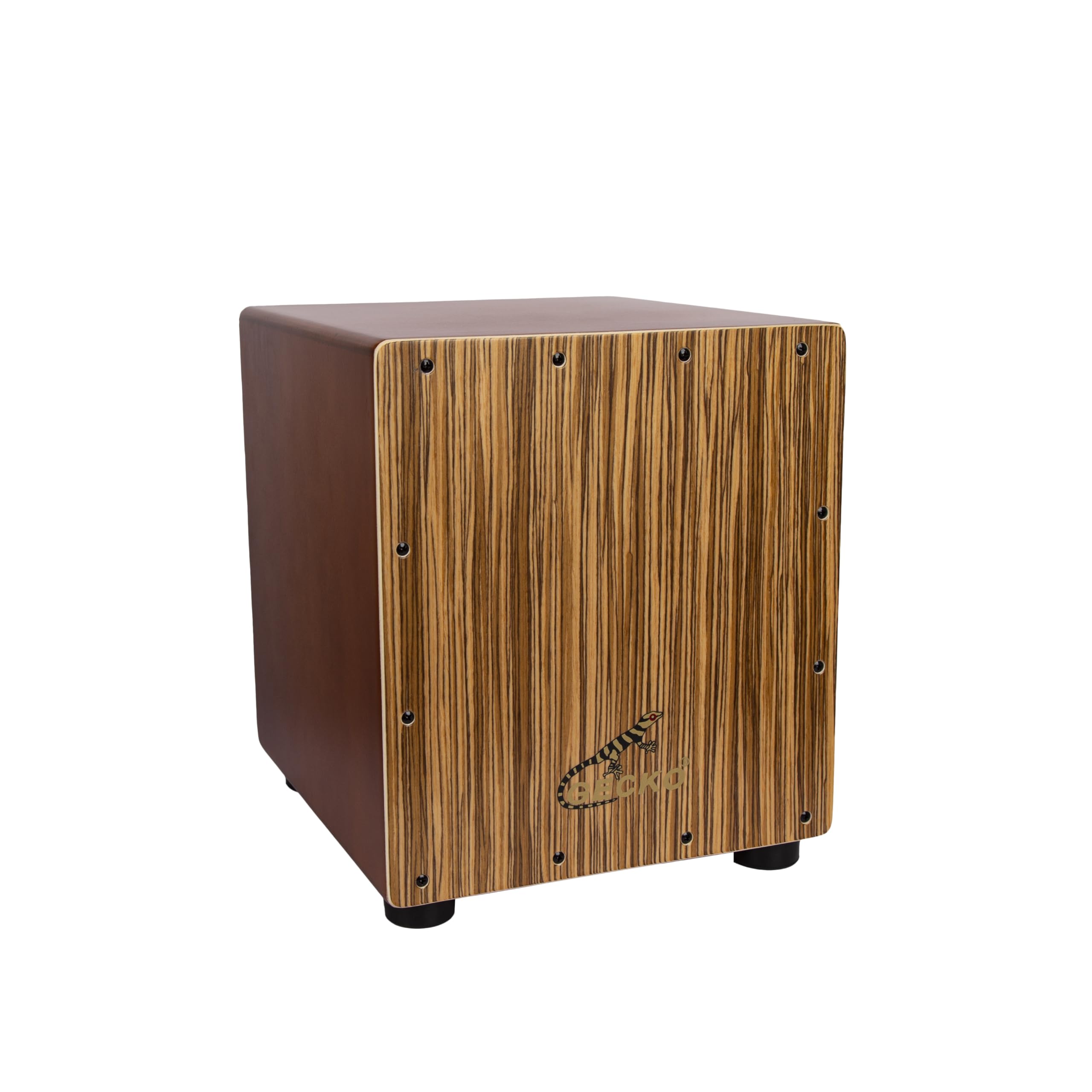 GECKO Cajon Drum Box with Snare and Bass Tone for Acoustic Music, Percussion Instrument with Internal Adjustable Guitar Strings 