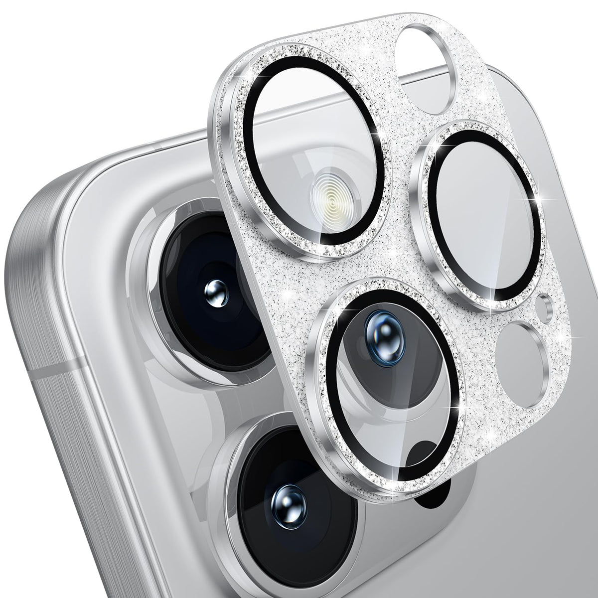 Wsken For Iphone 16 Pro/Iphone 16 Pro Max Camera Lens Protector, [Military Grade Shatterproof] [Strong Adsorption] Metal Aluminu