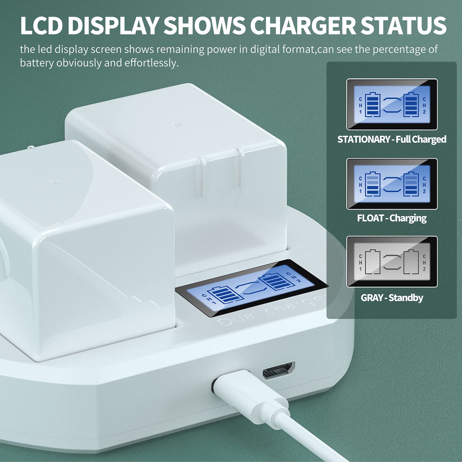 Taken Batteries For Arlo Pro And Arlo Pro 2 Surveillance Camera Rechargeable 7.2V Lithium Li-Ion Batteries With Lcd Battery Char