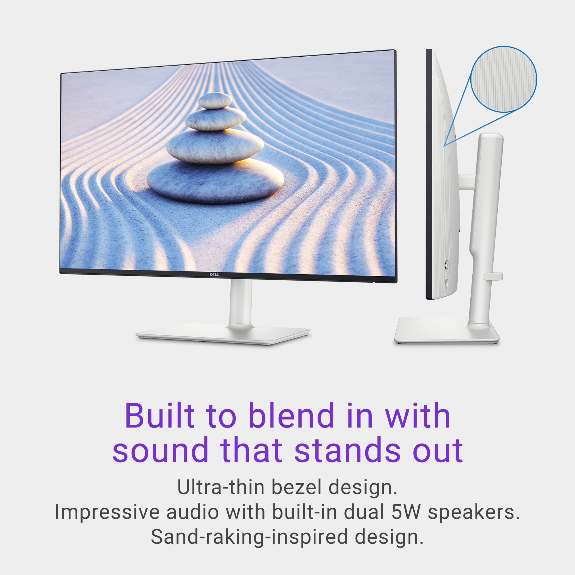 Dell S2725Hs 27 Inch Monitor, Fhd (1920X1080) Display, 100Hz Refresh Rate, 1500:1 Contrast Ratio, Tv Rheinland Eye Comfort 4 Sta