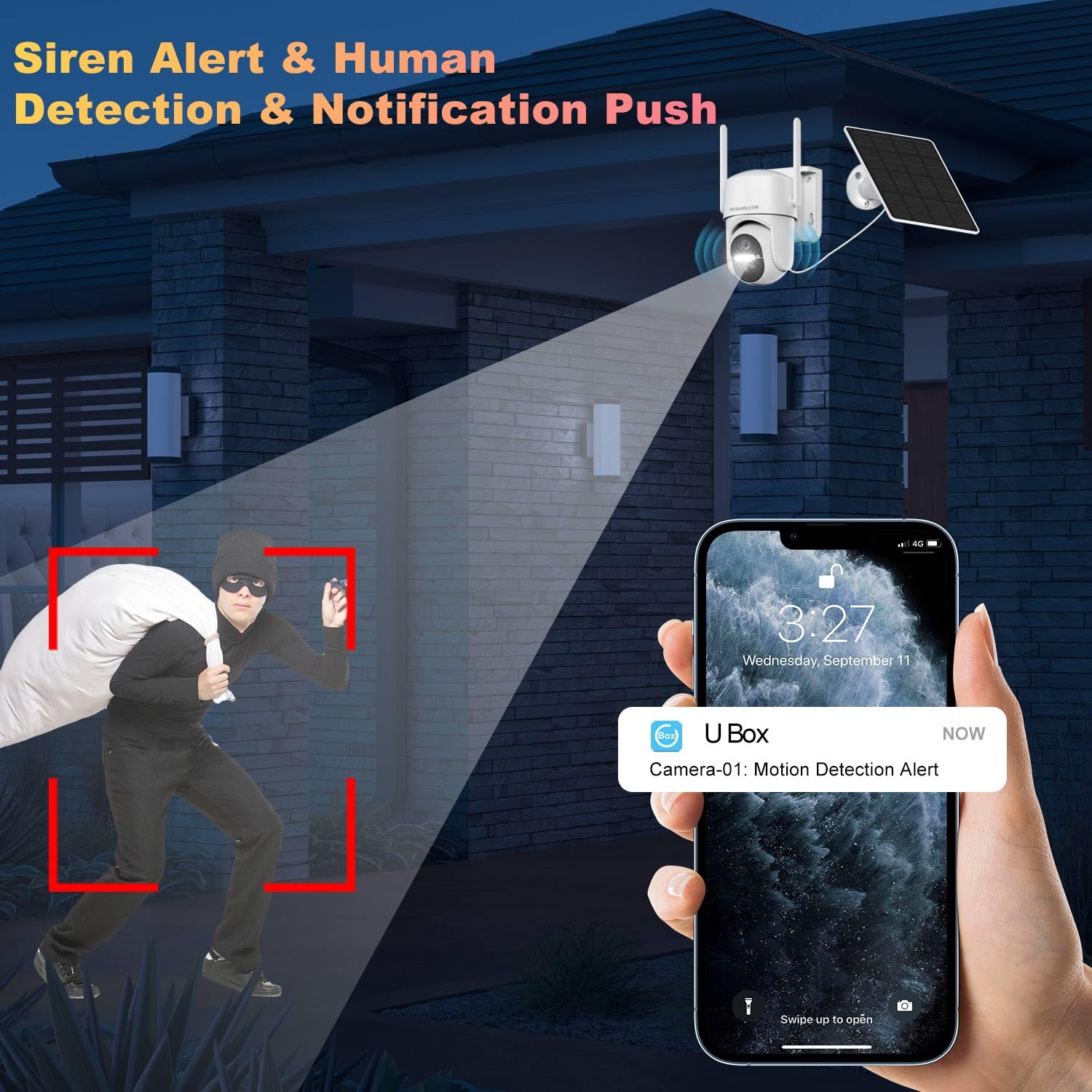 4G Lte Cellular Solar Security Camera Wireless Outdoor, Battery Powered Cameras For Home Security, Pir Motion Detection, 2 Way Audio, 2K Hd Color Night Vision, Cloud & Sd Card, Phone App Alerts