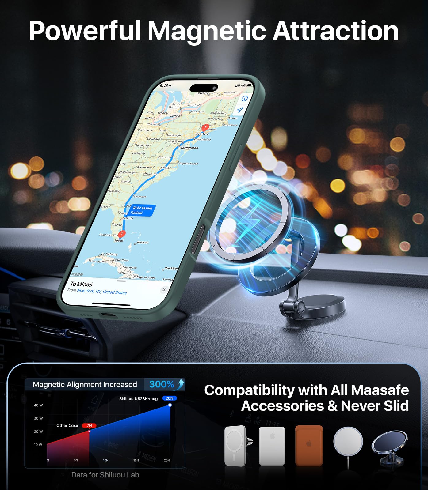 Shiiuou Strong Magnetic For Iphone 16 Pro Case,Skin Friendly[Compatible With Magsafe] [Military Grade Test Protection]Never Yell