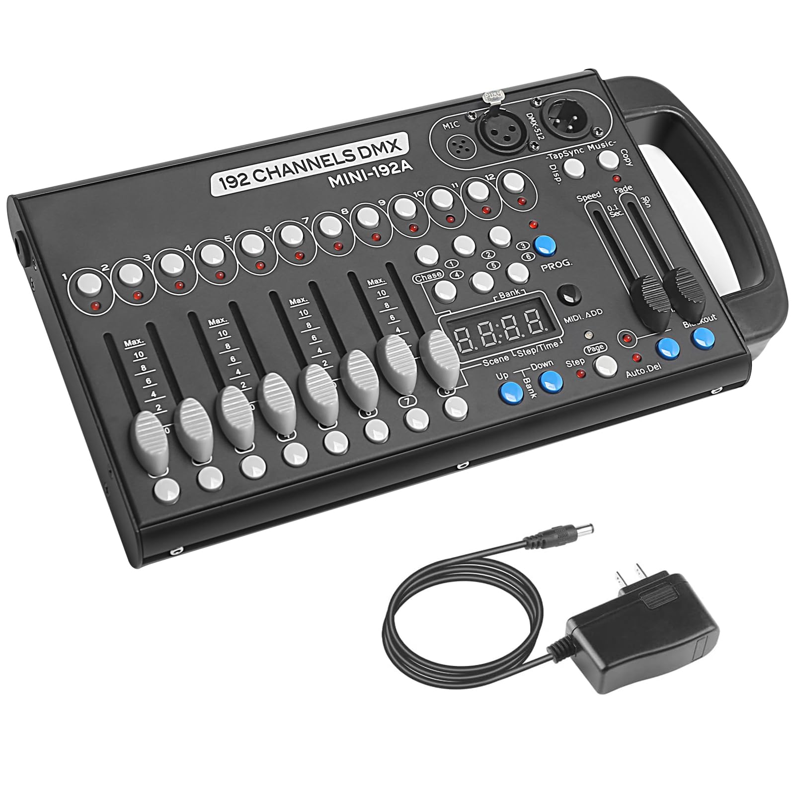 DMX Controller 192 Channel DMX Light Controller for Dj Lights, DMX Controllers Portable DMX 512 Controller for Led Lights, Dmx51
