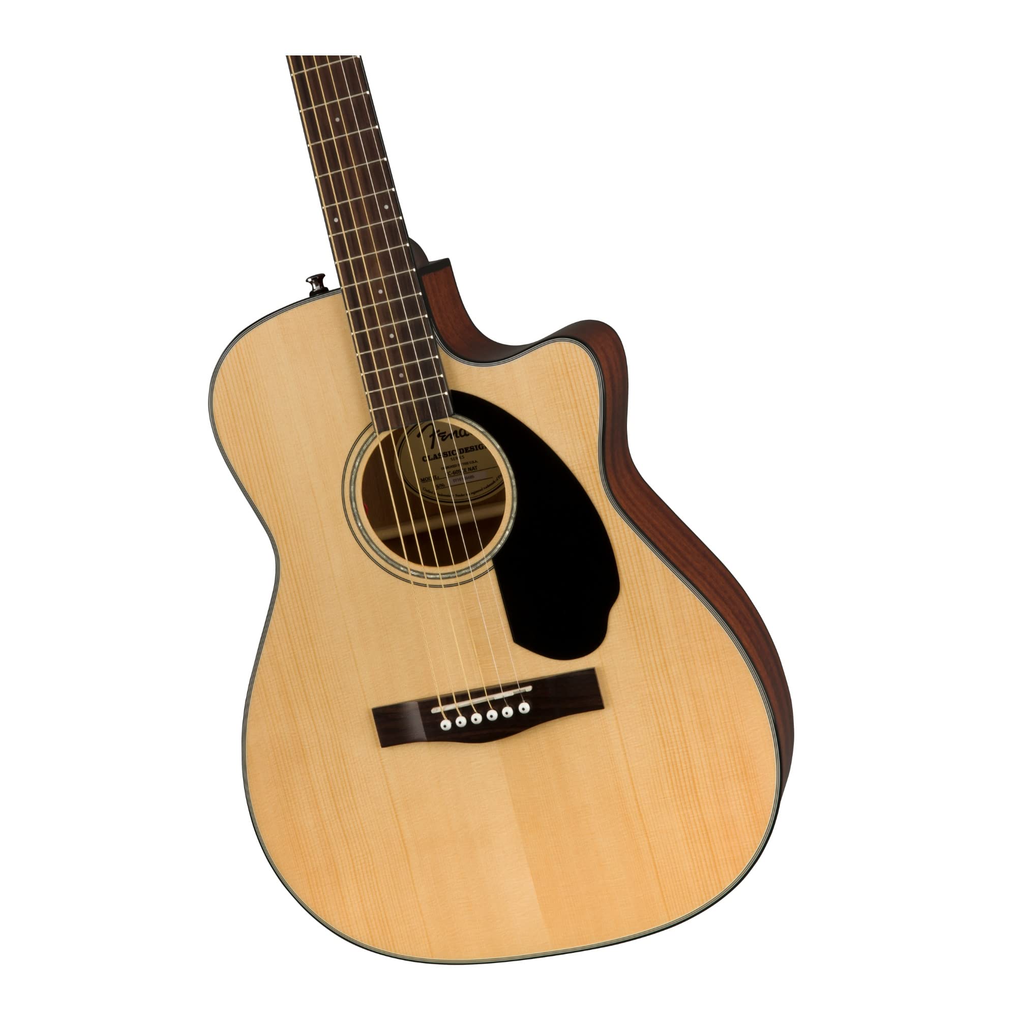 Fender Cc-60Sce Concert Cutaway Acoustic Guitar, With 2-Year Warranty, Natural