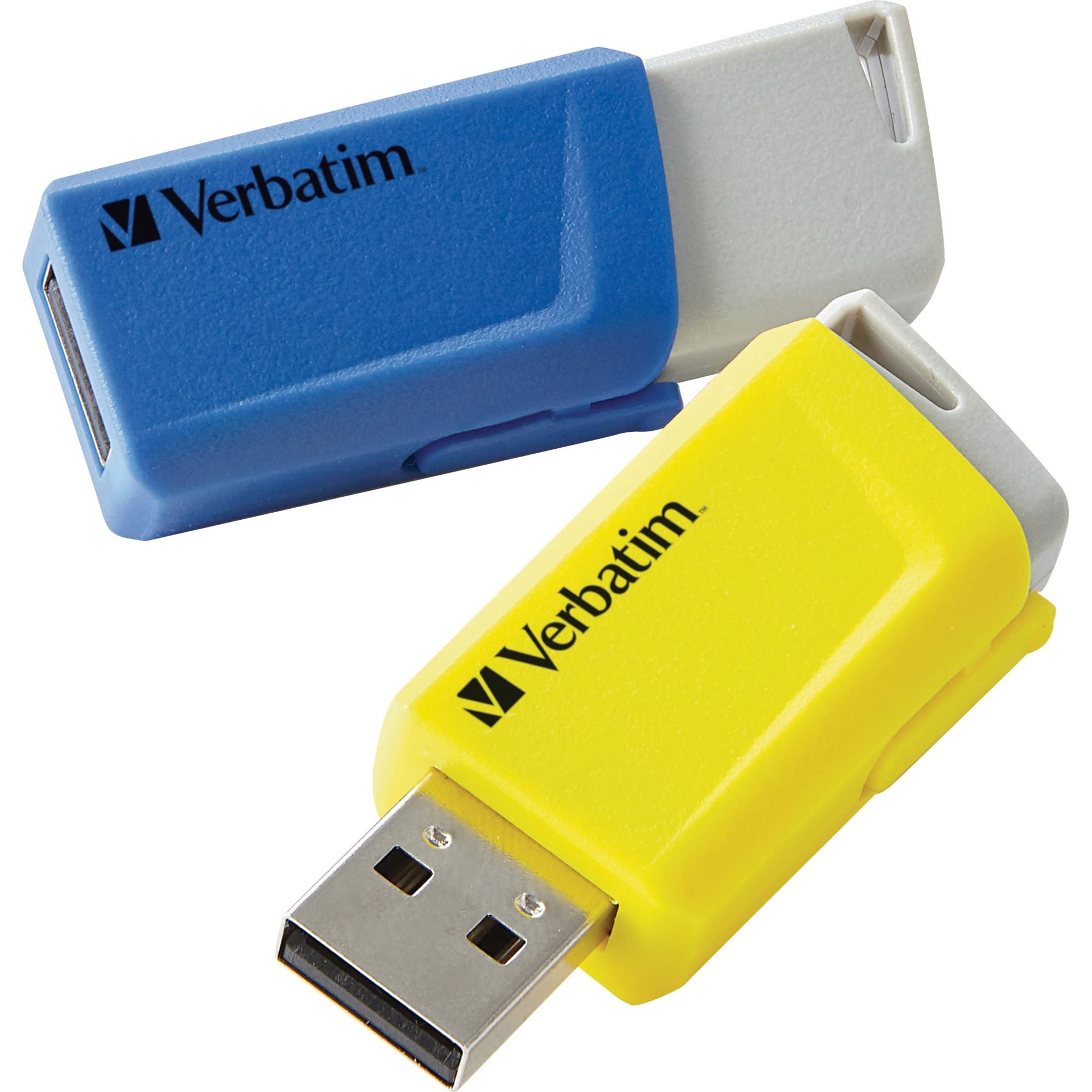 Verbatim 16Gb Store    N    Click Usb Flash Drive     2Pk     Blue Yellow (70376)