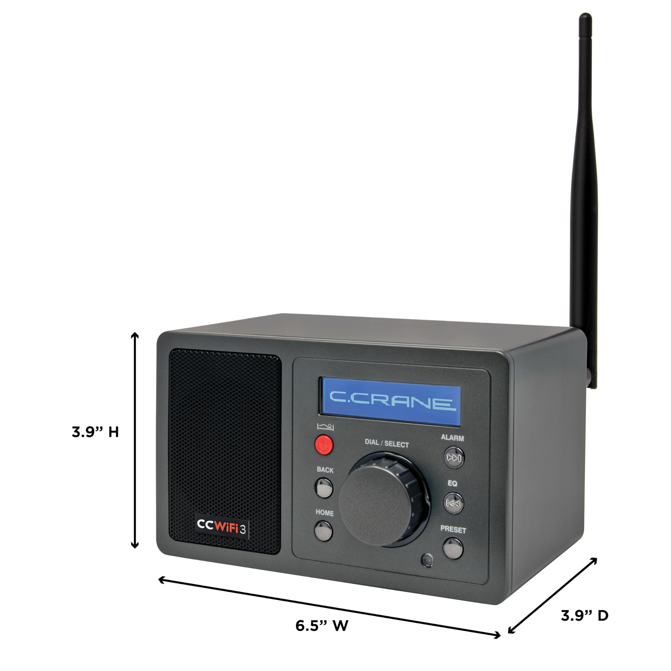 C. Crane Cc Wifi 3 Internet Radio With Skytune, Bluetooth Receiver, Clock And Alarm With Remote Control, Access To Thousands Of
