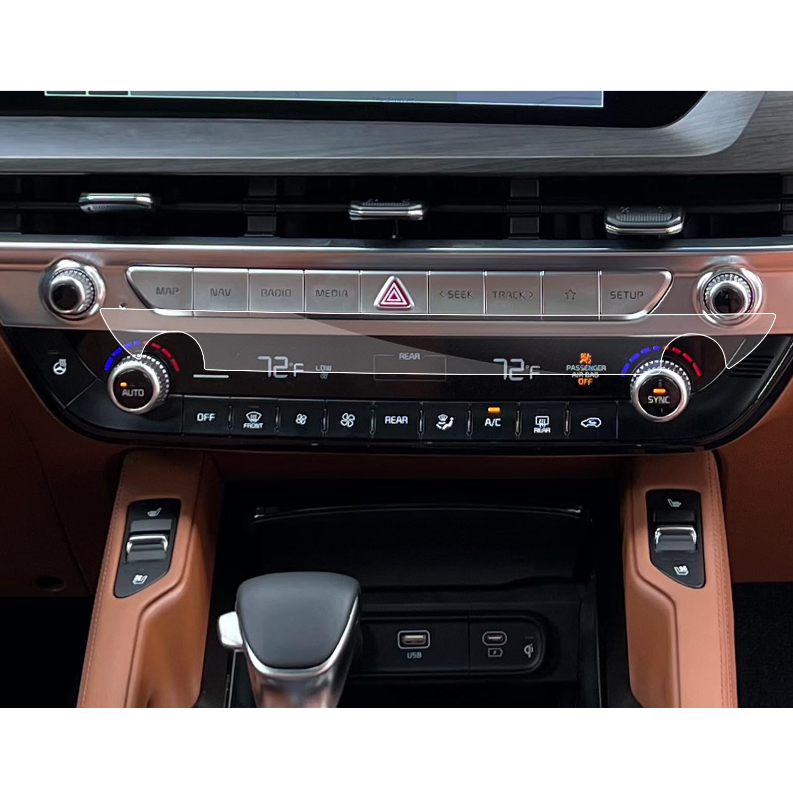 Sxcy For 2023 2024 Kia Telluride Screen Protector Air Conditioning For 2024 Kia Telluride Accessories [2Pcs Nano Soft] 2023 2024 Telluride Ac Screen