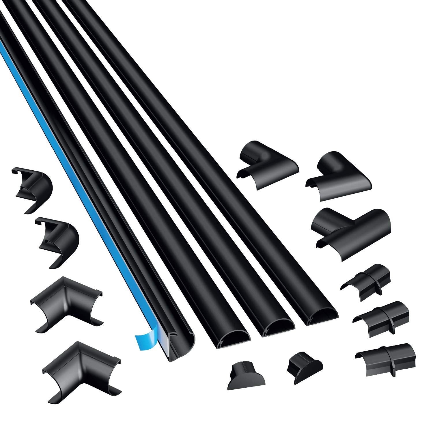 DLine 13.12ft Cord Hider Kit, Patented Cable Cover, Hide Wires on Wall, Channel for TV Mount Cords, Raceway Wire Hiders, Painta