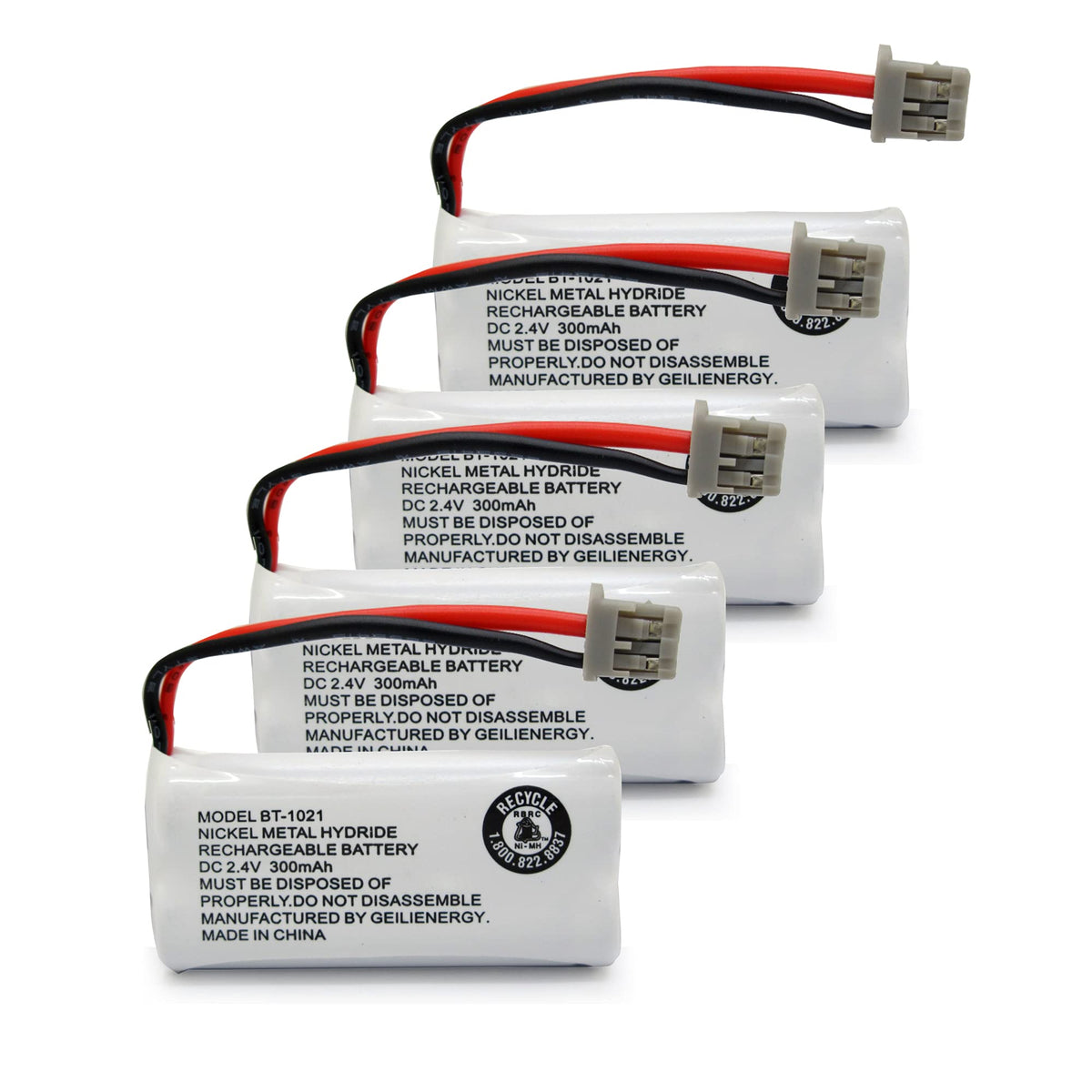 Geilienergy (Pack Of 4 Bt1021 Bbtg0798001 Battery Compatible With Uniden Dect 6.0 Bt1008 Bt 1021 Bt1016 Cordless Phone