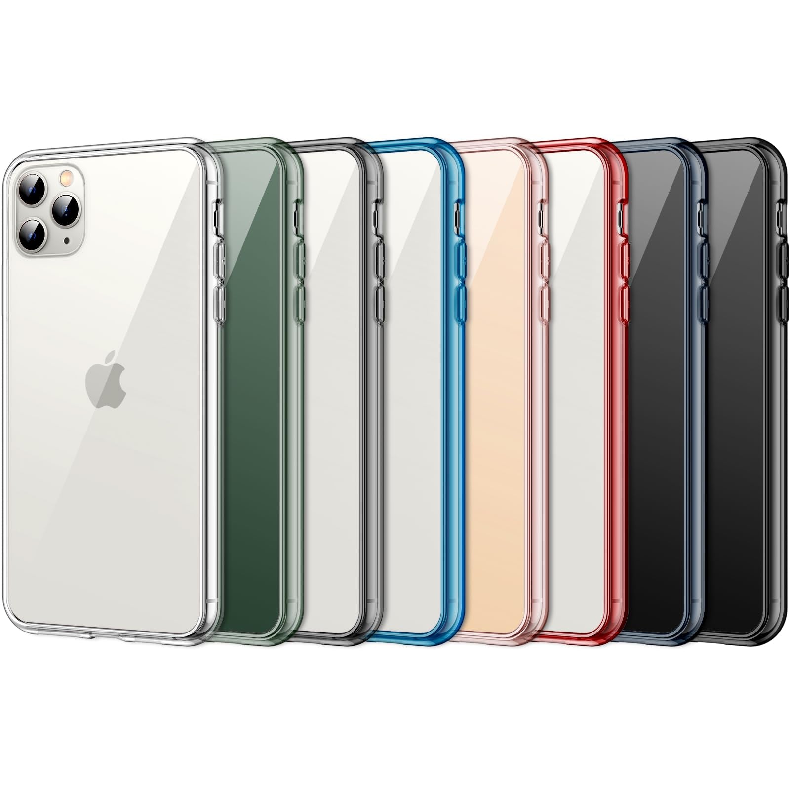 Jetech Case For Iphone 11 Pro 5.8-Inch, Non-Yellowing Shockproof Phone Bumper Cover, Anti-Scratch Clear Back (Midnight Green)