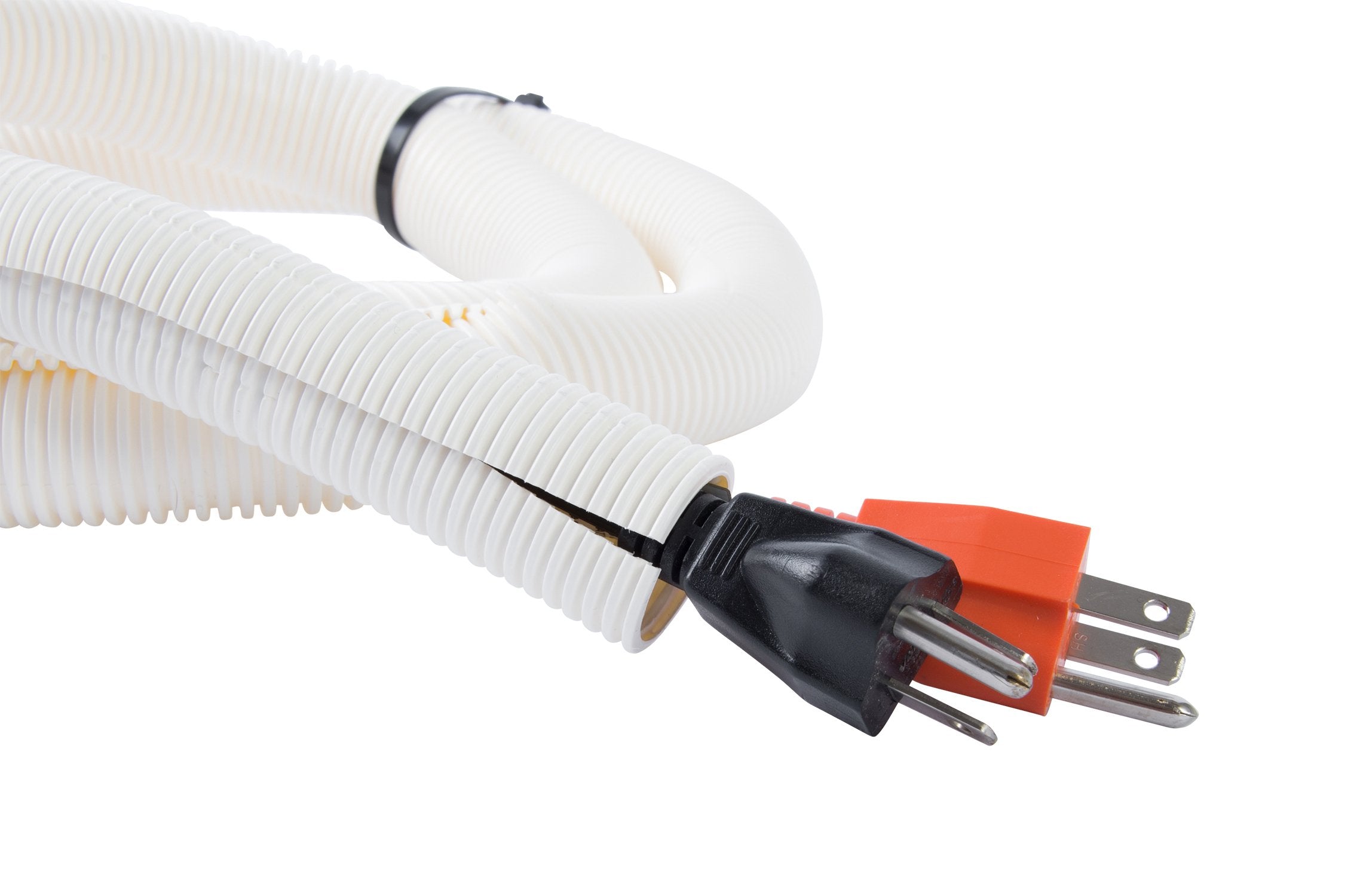 Gardner Bender Flx 1005W Split Flexible Tubing, 1'' X 5', Corrugated Wire Loom, Natural, 1'' X 5 Ft, White