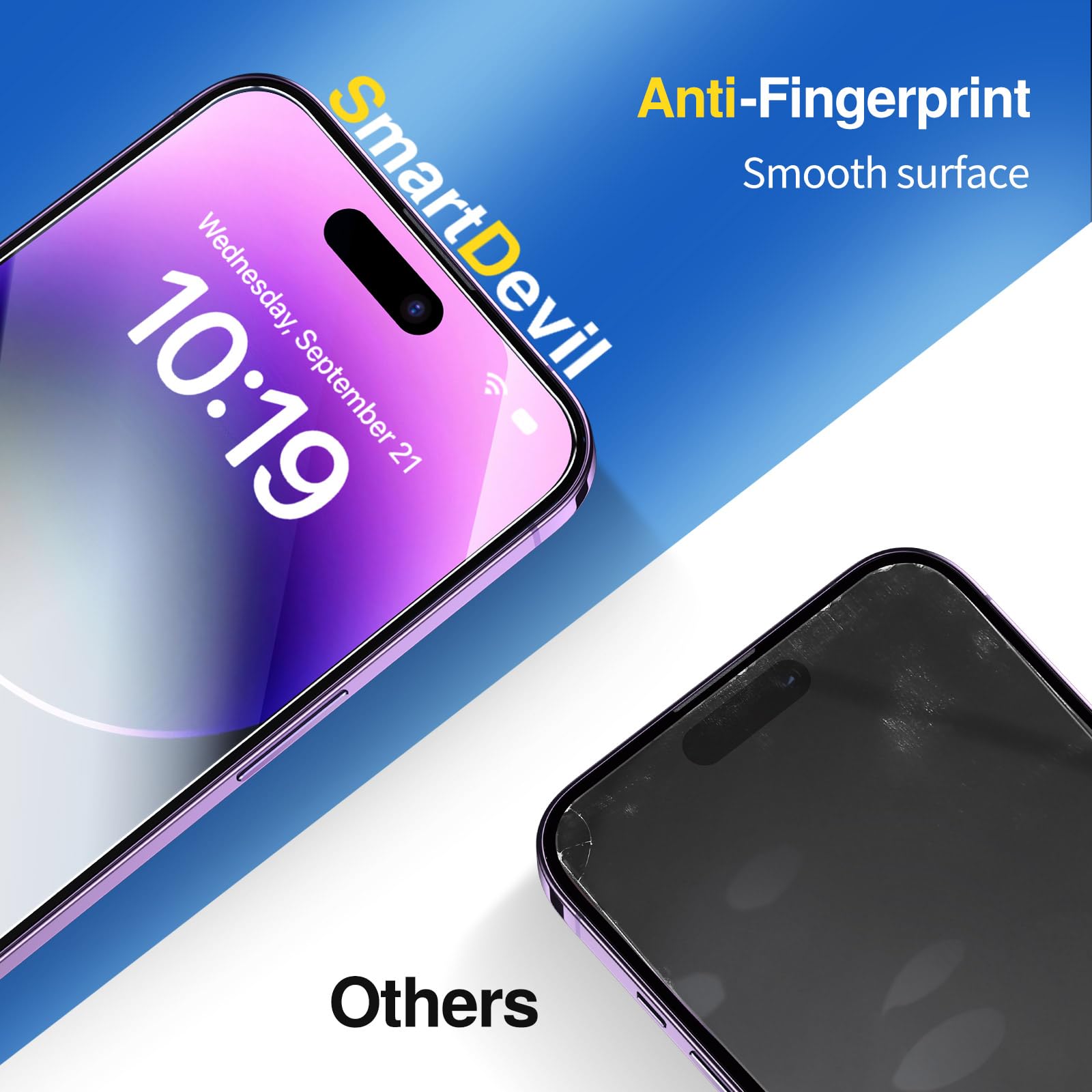 Smartdevil 3 Pack Screen Protector For Iphone 14 Pro Max (6.7 Inch) Tempered Glass, Hd Clear Film, Easy Installation, Dust Free