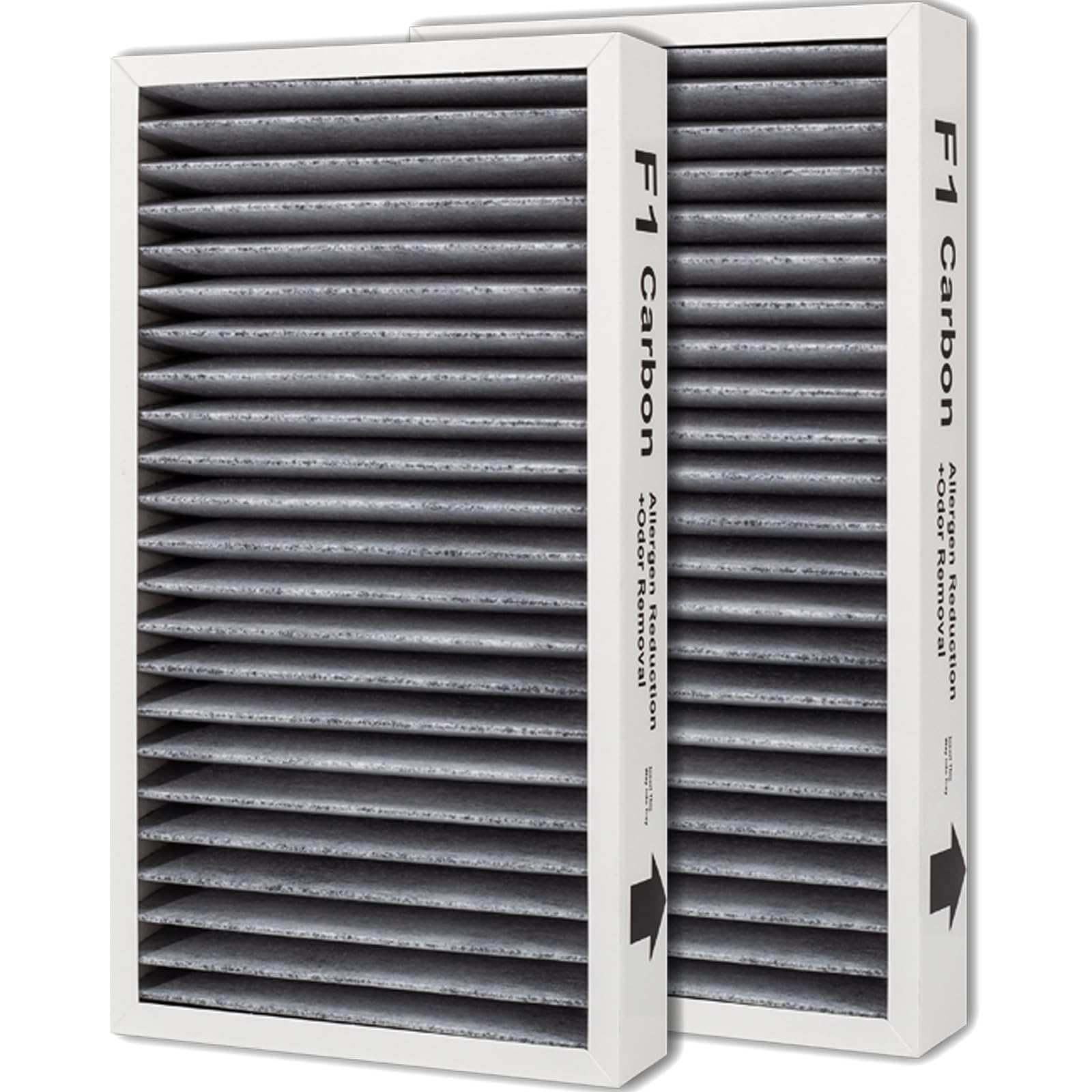 F1 Carbon Allergen Reduction+Odor Removal, Hepa Replacement Filter Compatible With 3M Filtrete C01 T02 Room Air Purifier, 2 Pack