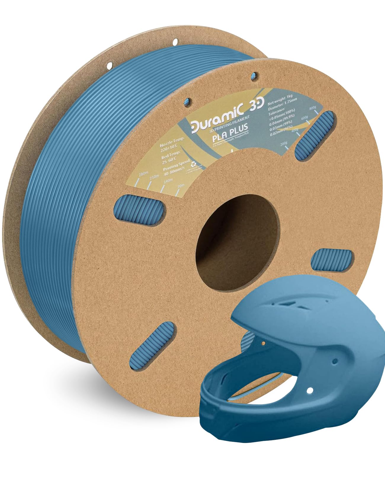 Duramic 3D Pla+ Filament 1.75Mm 1Kg Denim Blue, Pla Plus 3D Printer Filament 1Kg Spool(2.2Lbs) Pla Pro Tougher And Stronger, Dim