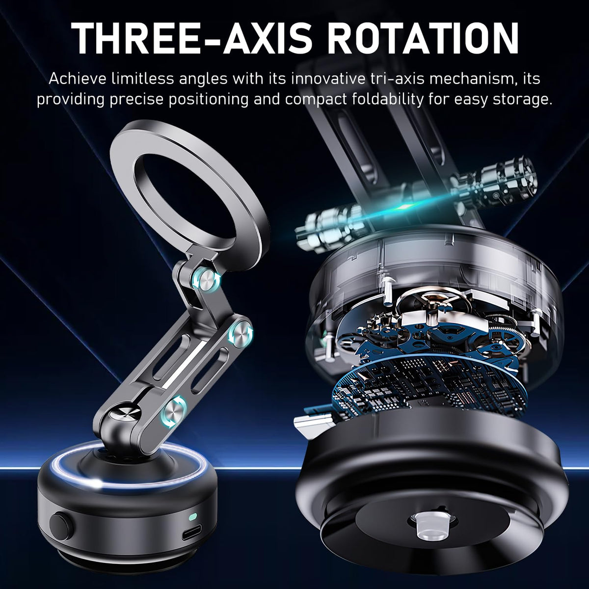 Yousheme Nixie Vacuum Magnetic Car Phone Mount,Nixie Ngo Pro 360 Adjus ...