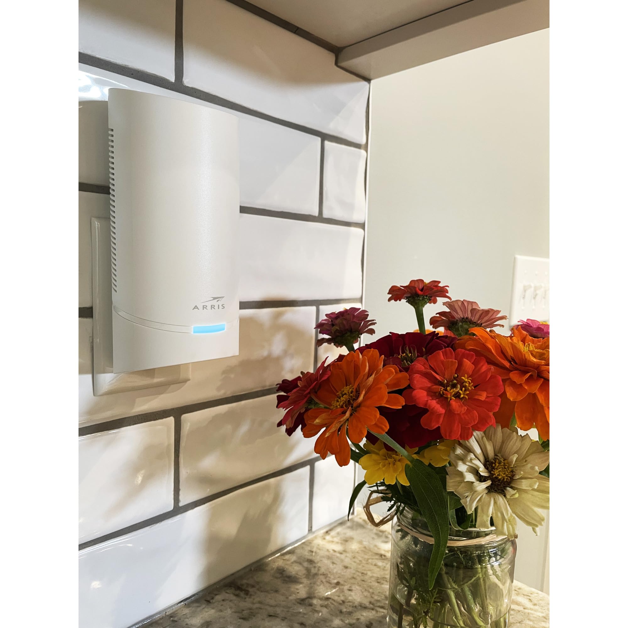 Arris Surfboard Max W122 Mesh Wi Fi 6 System, Ax6600 Wi Fi Speeds Up To 6.6 Gbps, Coverage 5,500 Sq Ft, Wall Plug Satellite, Ale