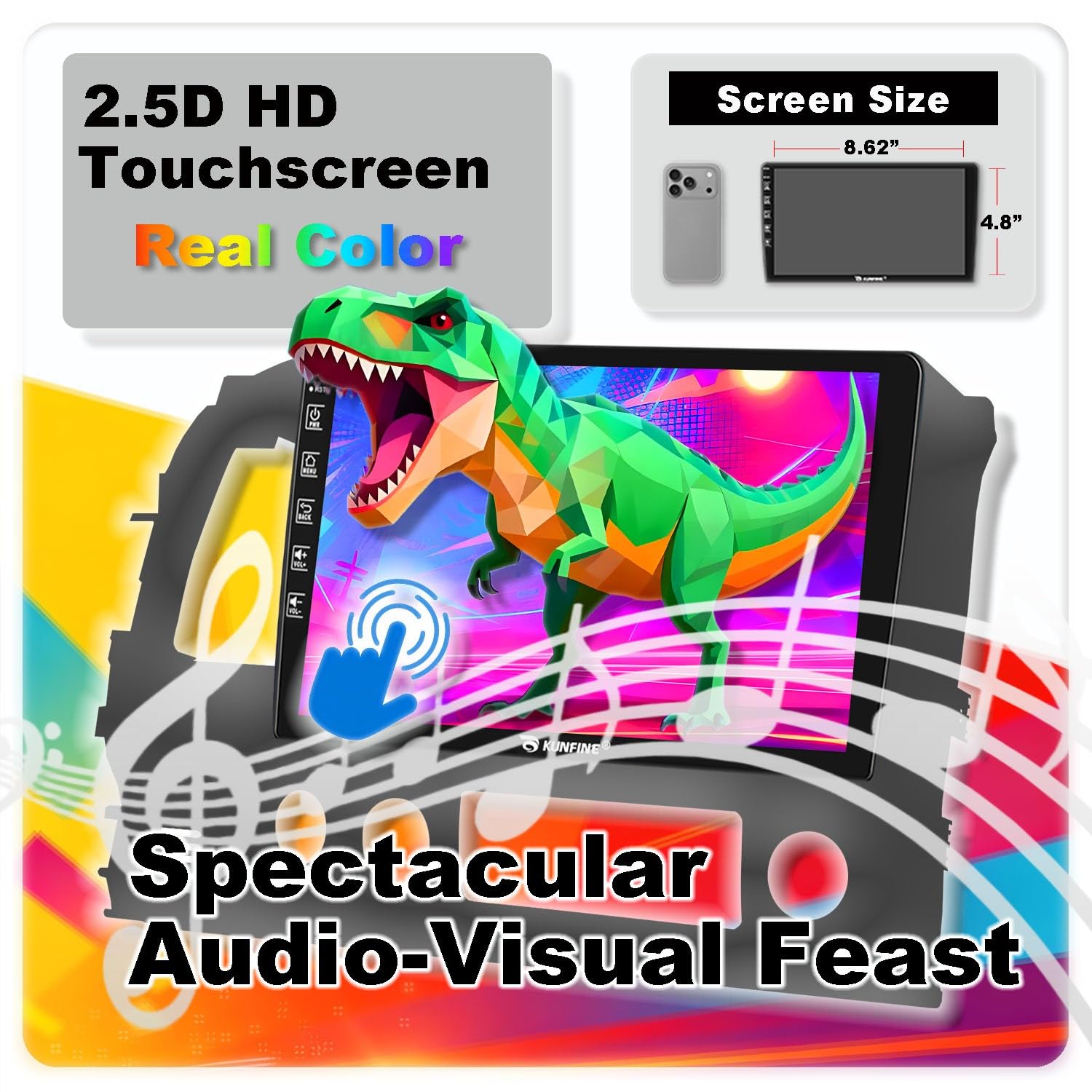 Kunfine Android Autoradio Car Navigation Stereo Gps Radio 10 Ips Touch Screen Pad Bt Wifi Headunit Tablet For Honda Civic 2004-2