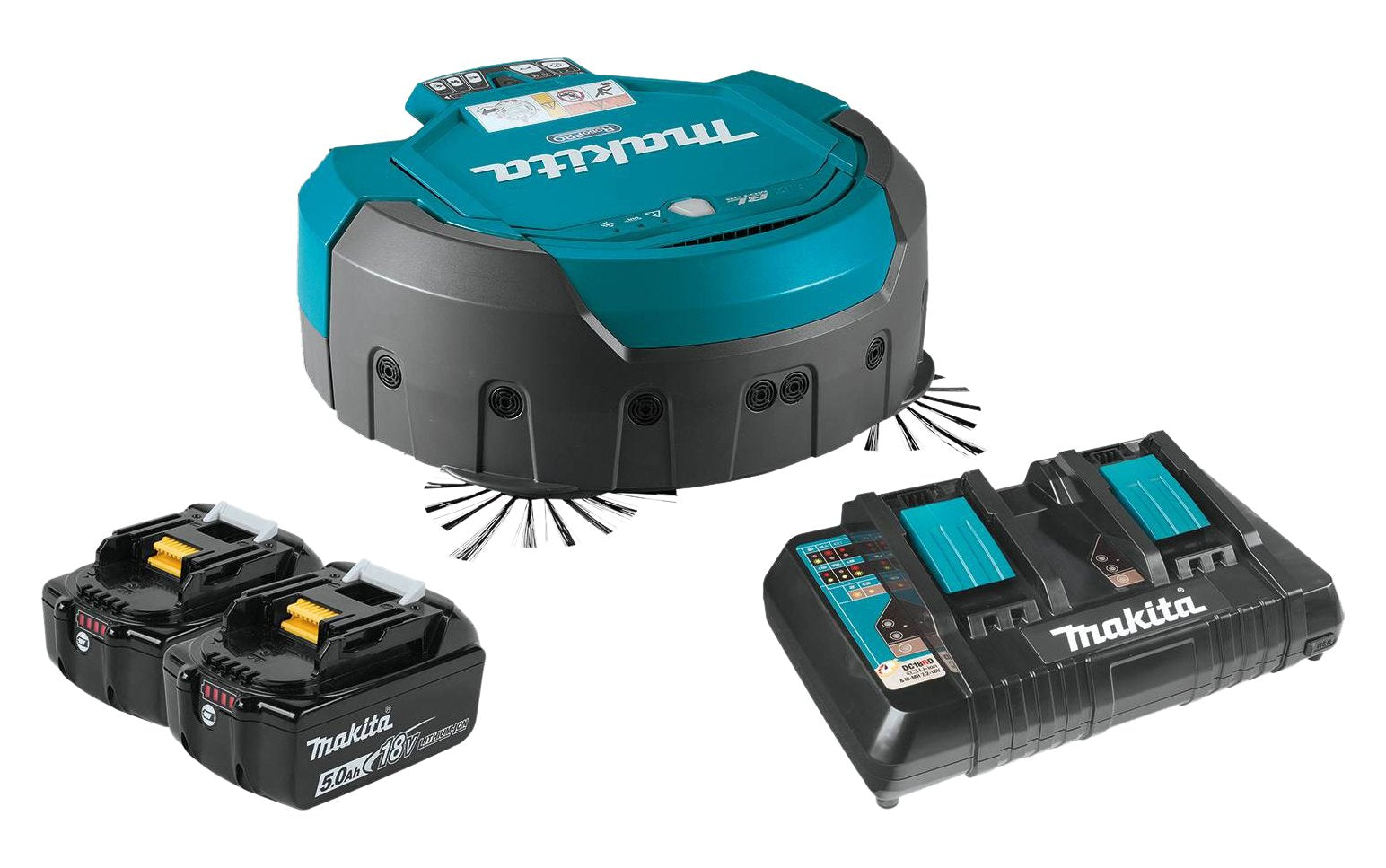 Makita DRC200PT 18V X2 LXT Lithium-Ion Brushless Cordless Robotic Vacuum Kit (5.0Ah)
