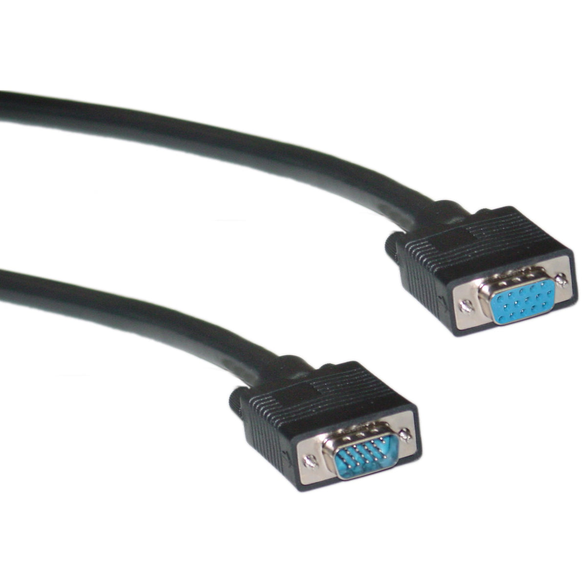 Svga Extension Cable, Black, Hd15 Male To Hd15 Female, Coaxial Construction, Double Shielded, 100 Foot
