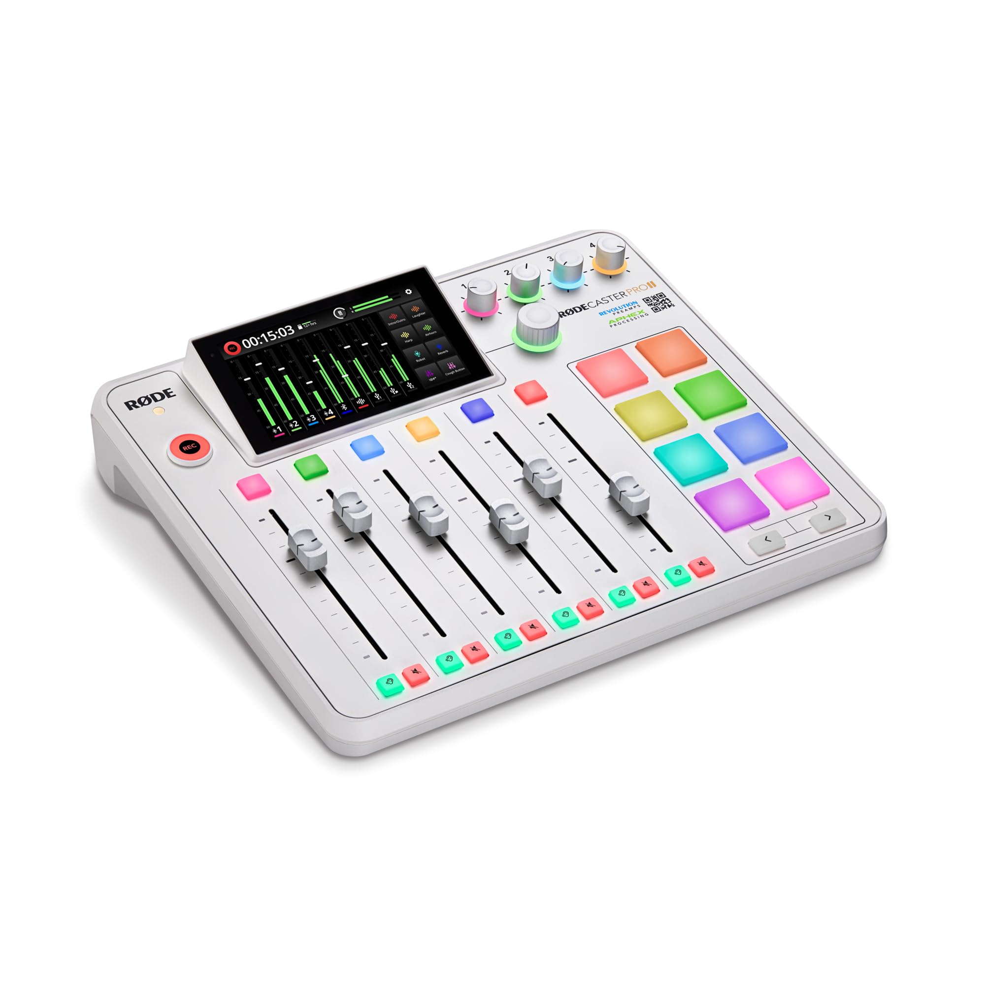 Rde Rdecaster Pro Ii All In One Production Solution For Podcasting, Streaming, Music Production And Content Creation (White)