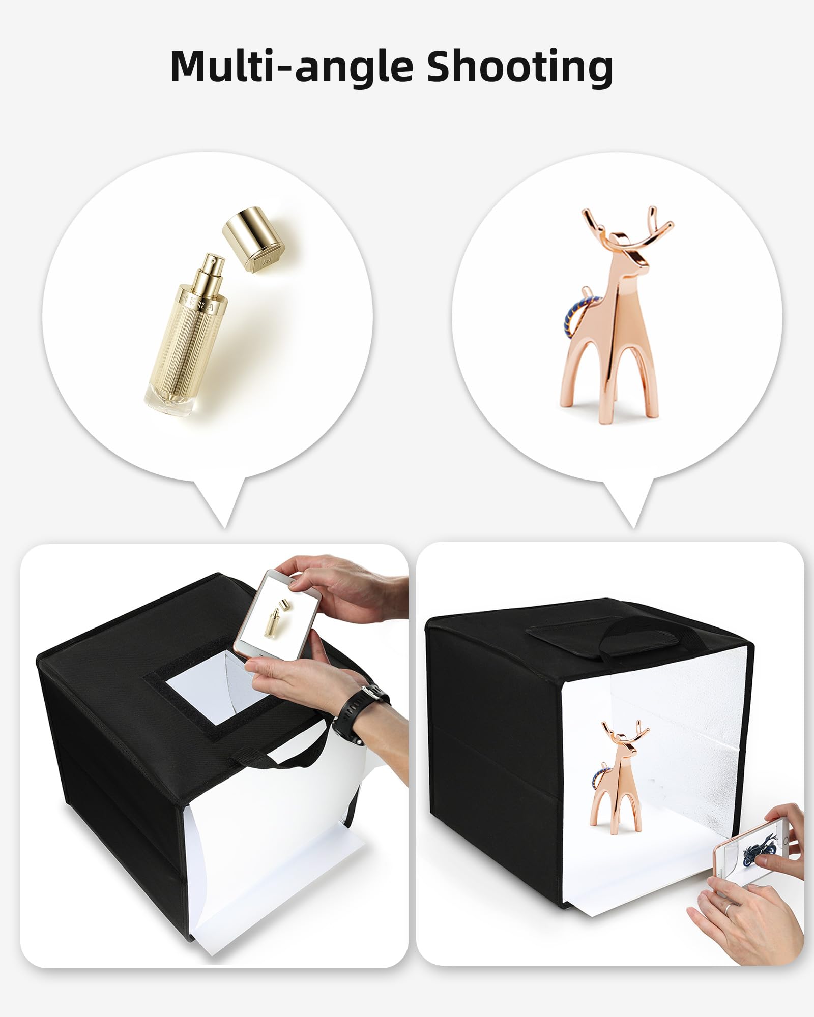 Glendan Mini Light Box Photography, 10''X10'' Photo Studio Light Box, Portable Folding Photography Light Tent With Cri >95 88Pcs