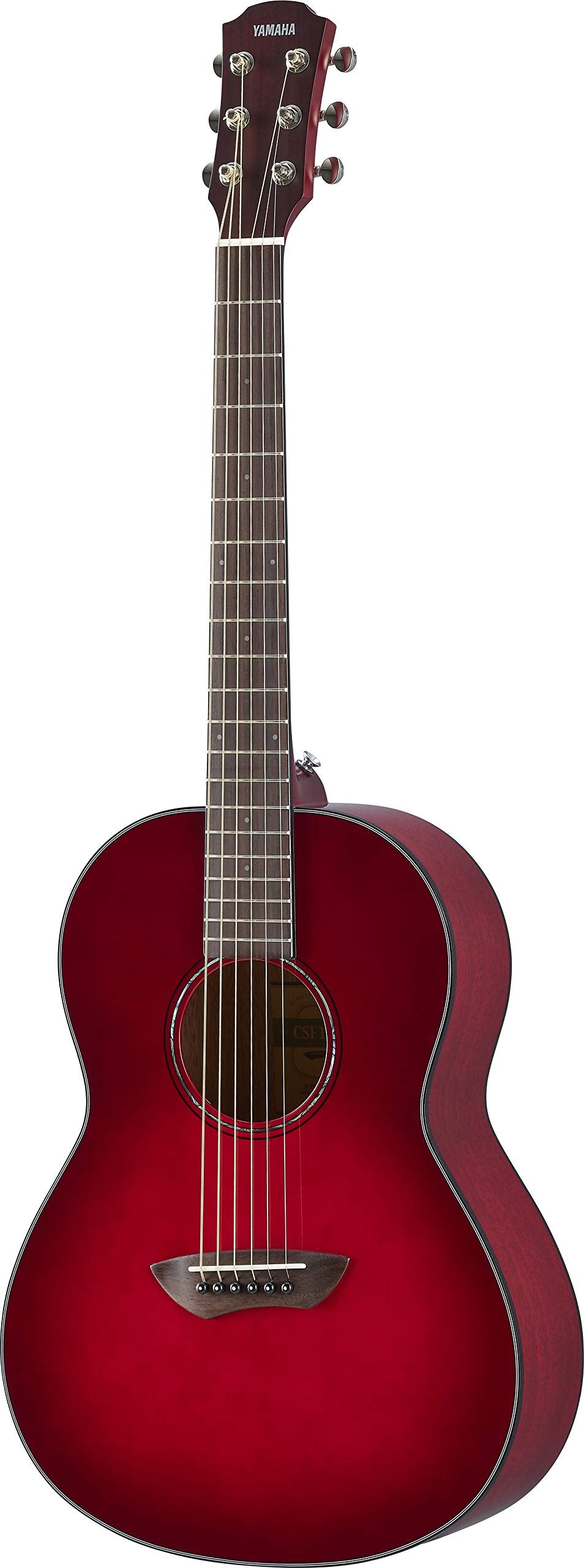 Yamaha CSF1M CRB Parlor Size Acoustic Guitar with Hard Gig Bag, Crimson Red Burst