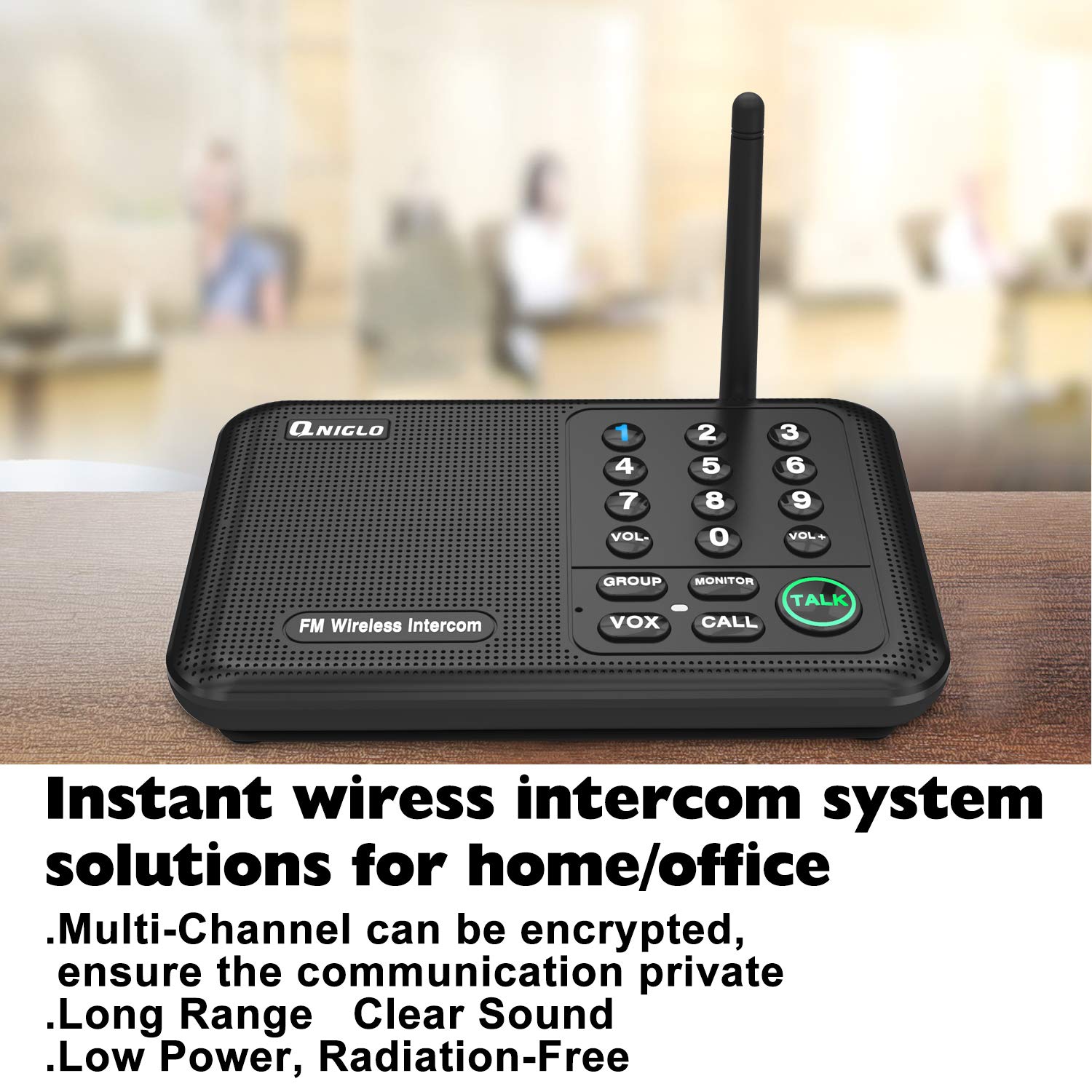 Intercoms Wireless For Home, Home Intercom System Wireless, 5280 Feet Long Range House Intercom System For Business, Two Way Wir