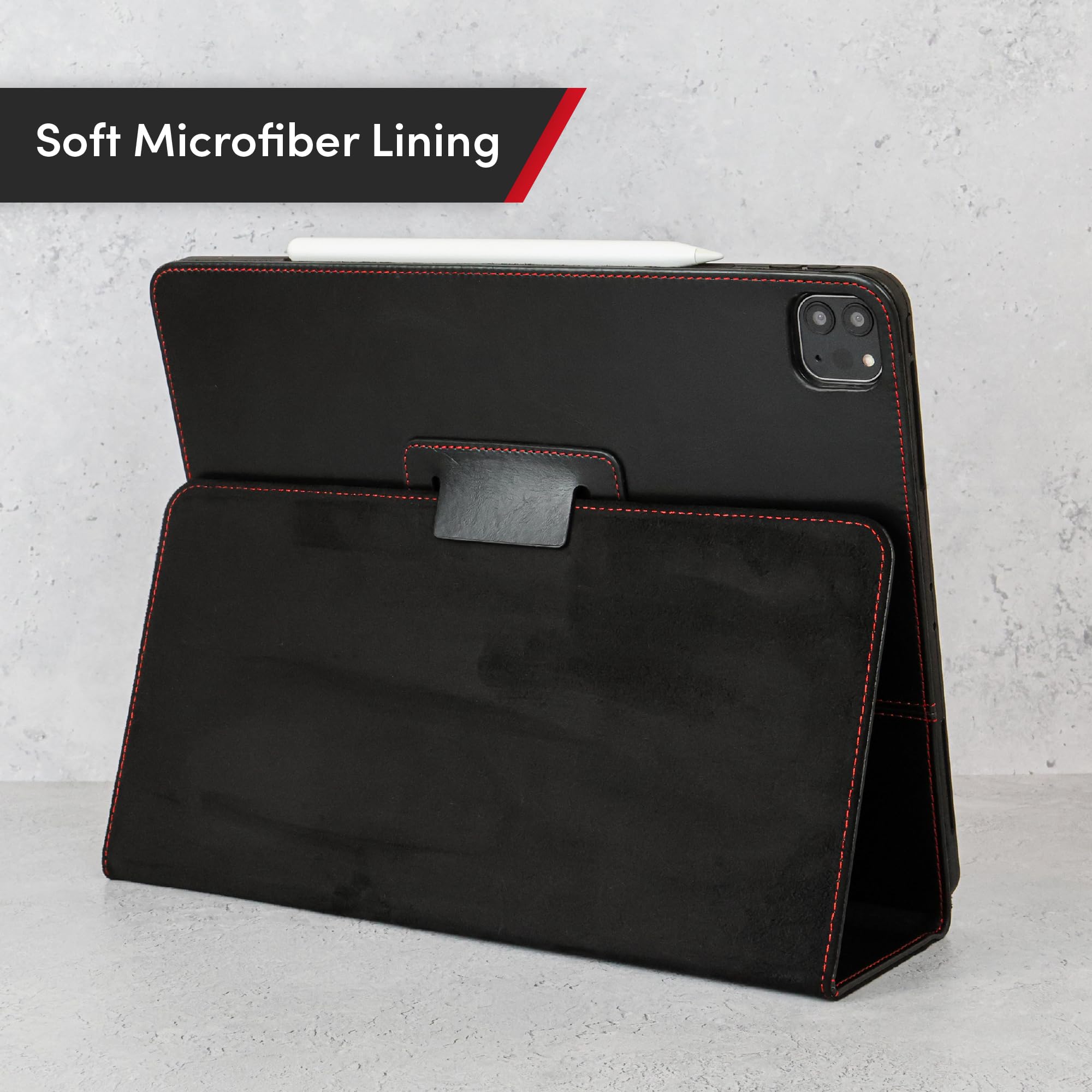 Casemade Real Leather Case Compatible With Ipad Pro 12.9    5Th/6Th Gen (2021/2022)   Full Grain Leather Cover, Auto Sleep/Wake,