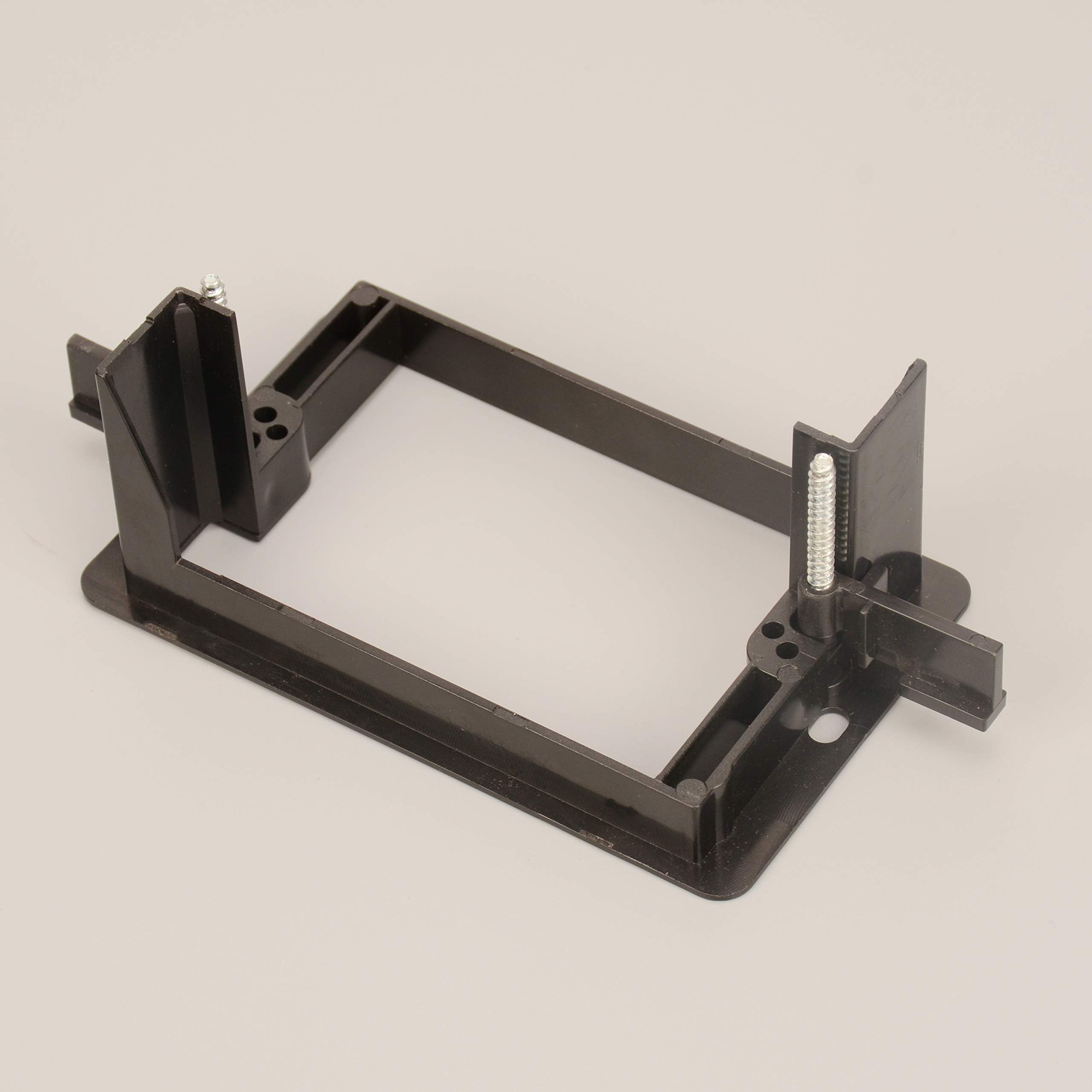 Wi4You Single Gang Low Voltage Mounting Bracket Adjustable Fly Wings Plastic Black 2-Pack