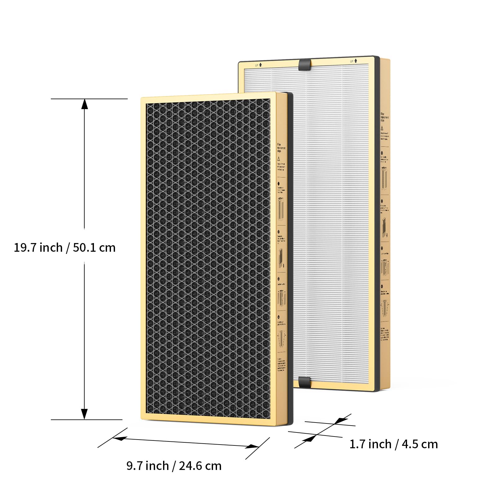 Jafnda Jf888 Replacement Filter, 2 Pack Voc Filters, With 4.4Lb Activated Carbon & Granular Sp Permanganate, Remove Formaldehyde