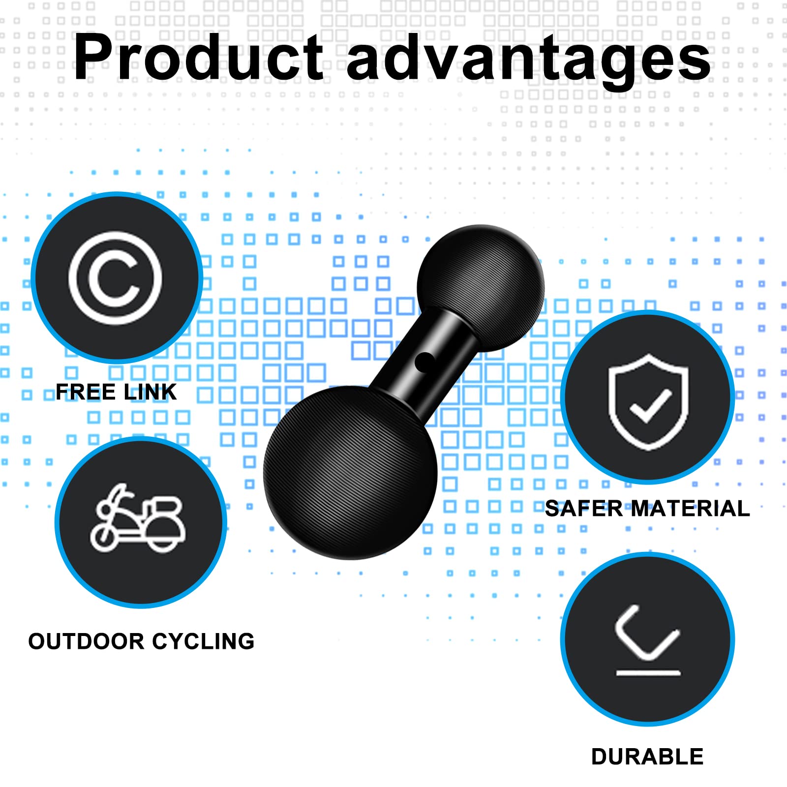 25Mm / 1 Inch To 17Mm Ball Adapter For Ram Mounts B Size Double Socket Arm, Garmin 17Mm Swivel Ball Mounting Pattern Gps Mount
