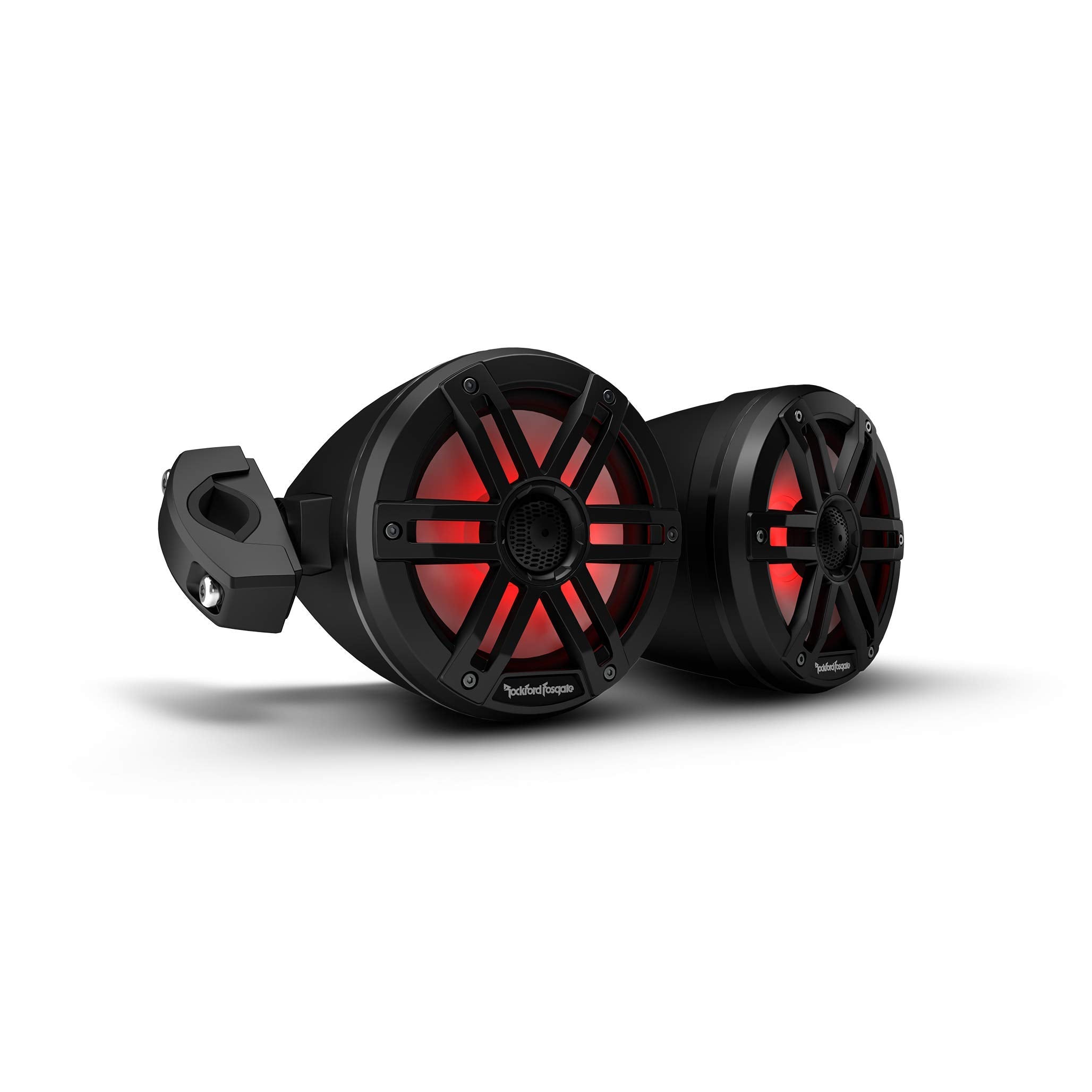 Rockford Fosgate M1WL-65MB Marine Grade Color Optix Multicolor LED Lighted 6.5 2-Way Moto-Can Speakers 75 Watts RMS / 300 Watts