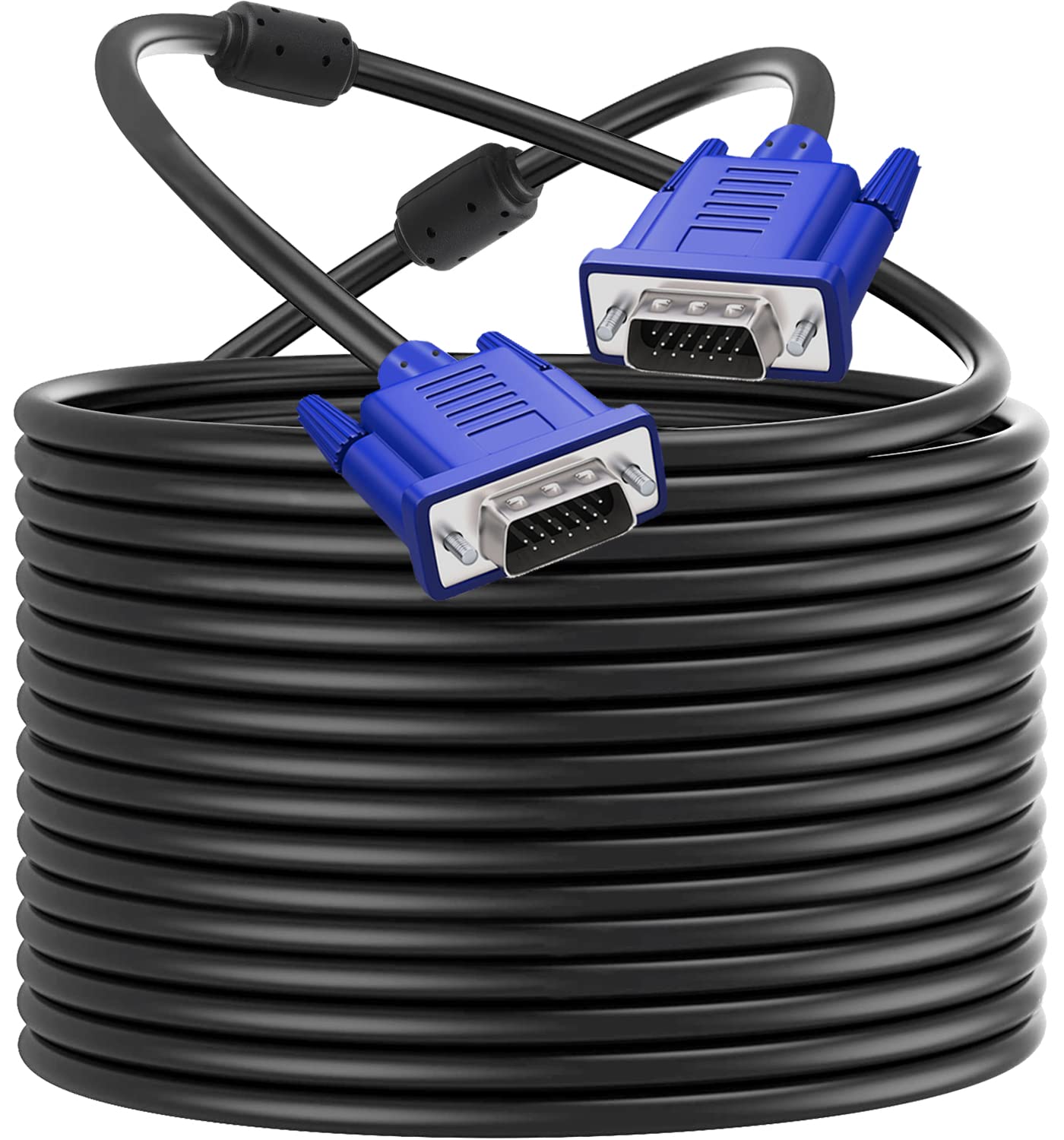 Pasow Vga To Vga Monitor Cable Hd15 Male To Male For Tv Computer Projector (65 Feet)