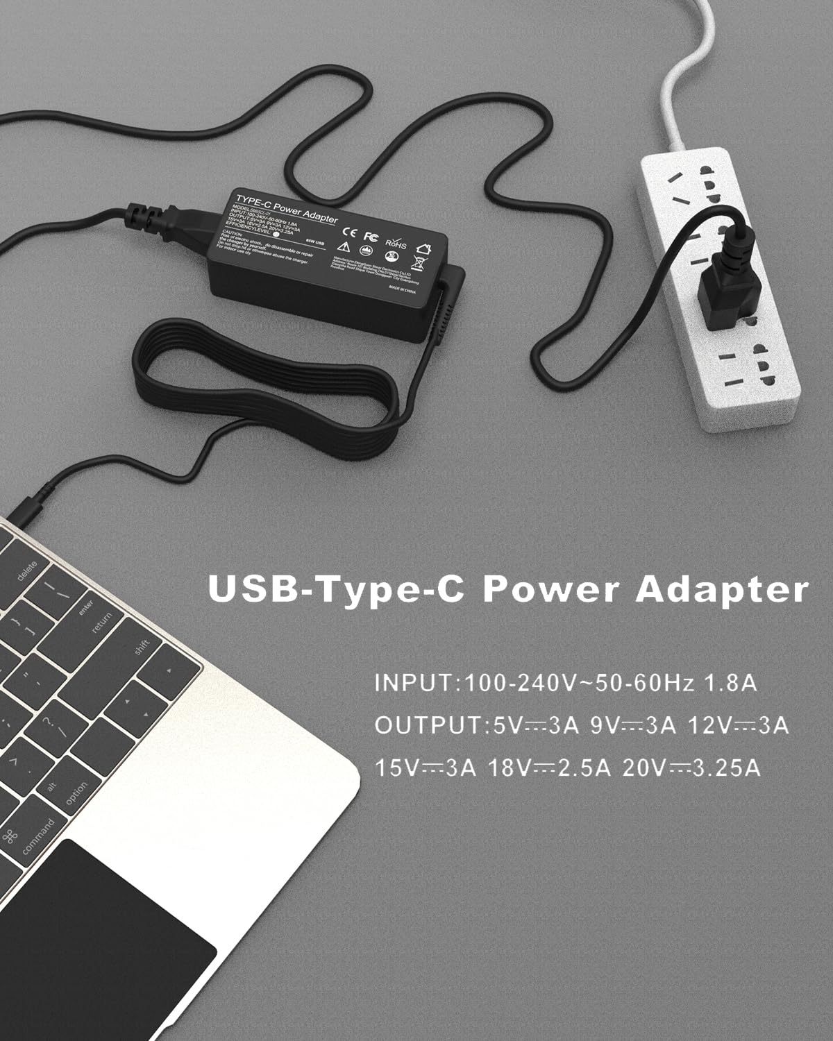 65W 60W Usb C Laptop Charger For Dell Latitude 5420 5540 5530 5520 7420 7430 5430 3540 5440 7440 3440 For Dell Chromebook 3100 3