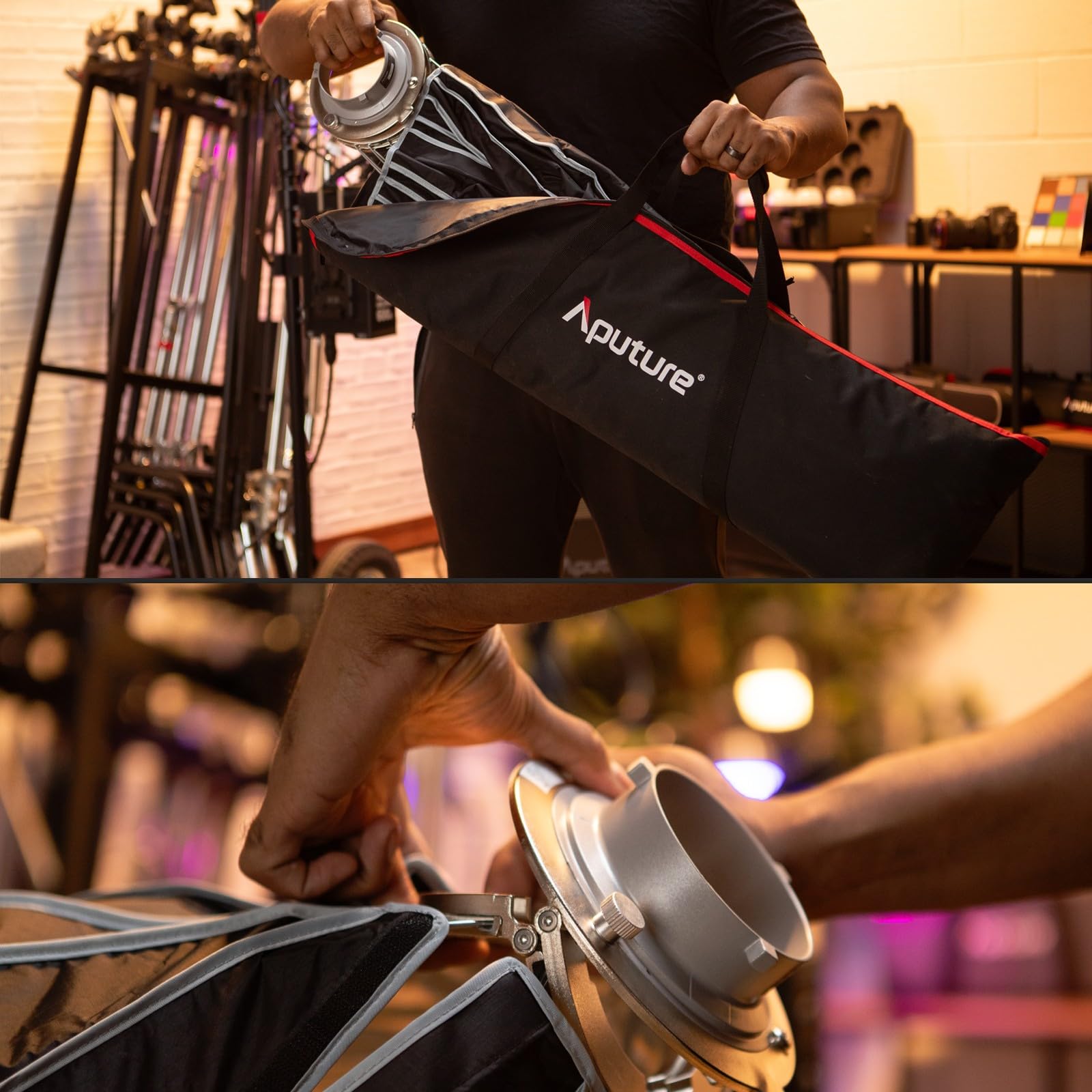 Aputure Light Dome Iii 90Cm Bowens Mount Parabolic Softbox With Honeycomb Grid For Aputure 600D 600X Pro Amaran 300C 150C 200X S