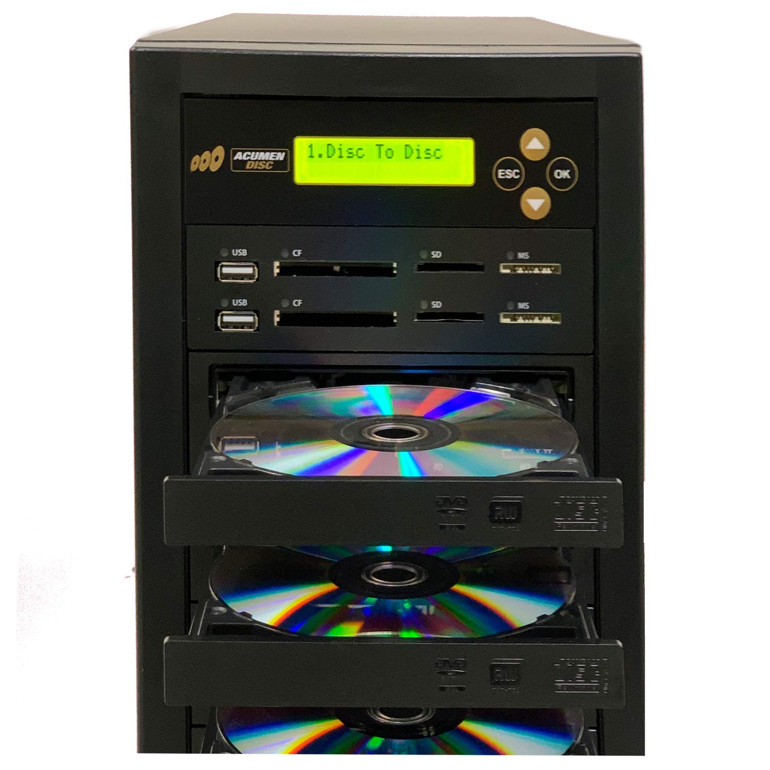 Acumen Disc 1 To 1 Crossover Blu Ray Dvd Disc Duplicator & Bi Directional Multimedia Flash Memory Copier (Cf Sd Ms Usb) / Media