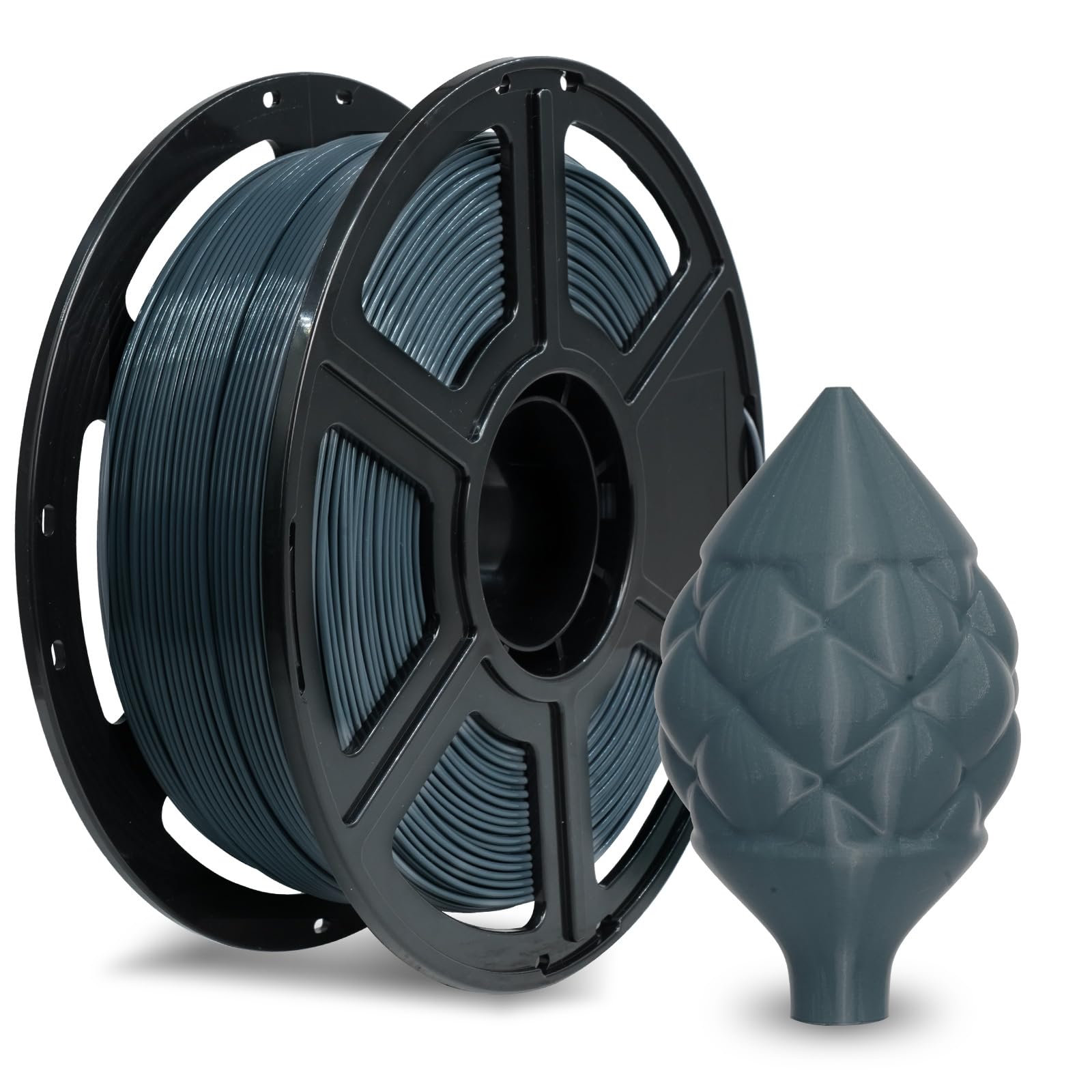 FLASHFORGE ABS Pro Filament 1.75mm Grey, 3D Printer Filament 1kg (2.2lbs) Spool-Dimensional Accuracy +/- 0.02mm, Hot Deformation