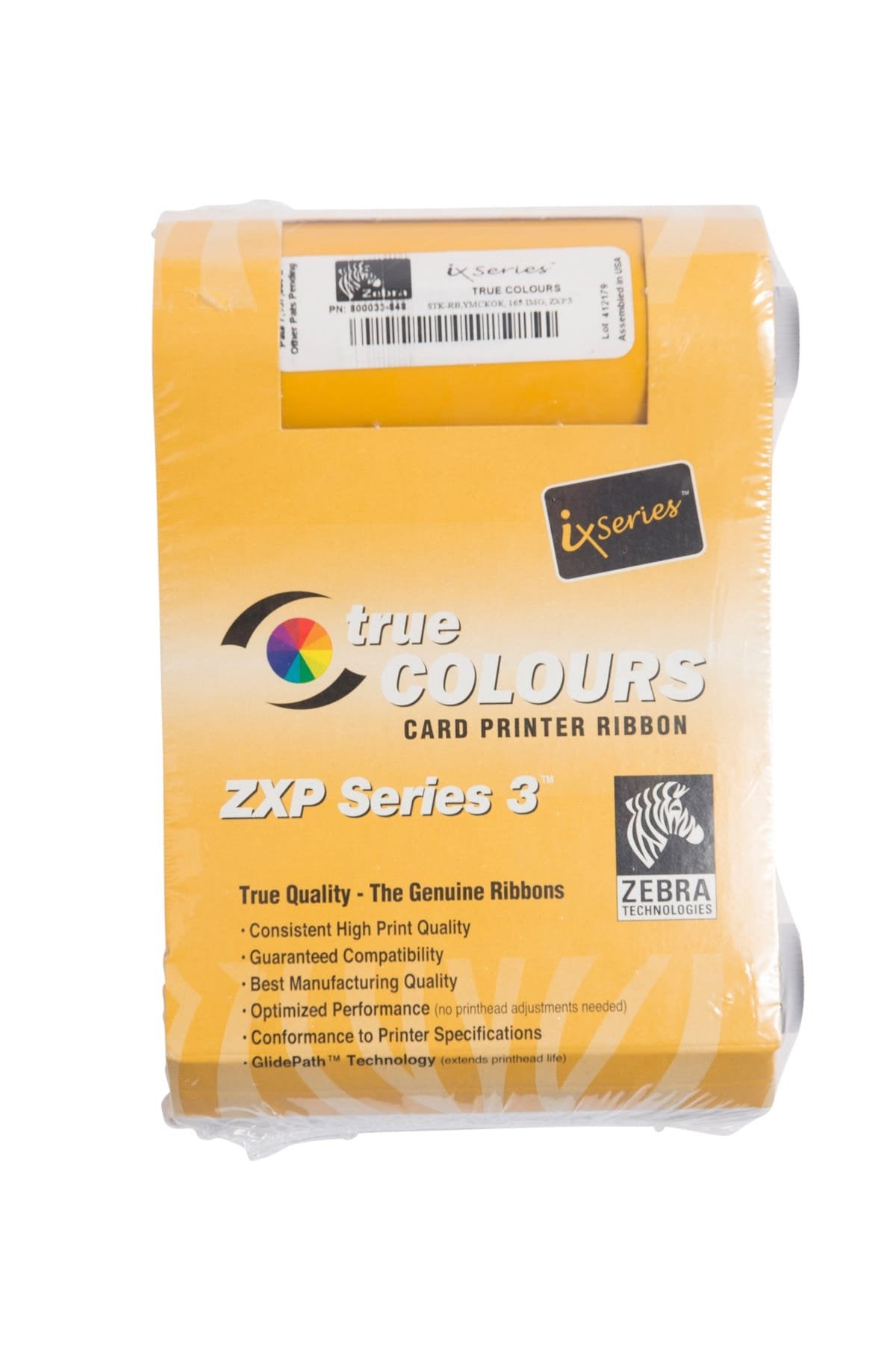 Zebra 800033 848 Color Ribbon YMCKOK 165 Prints (800033-848)