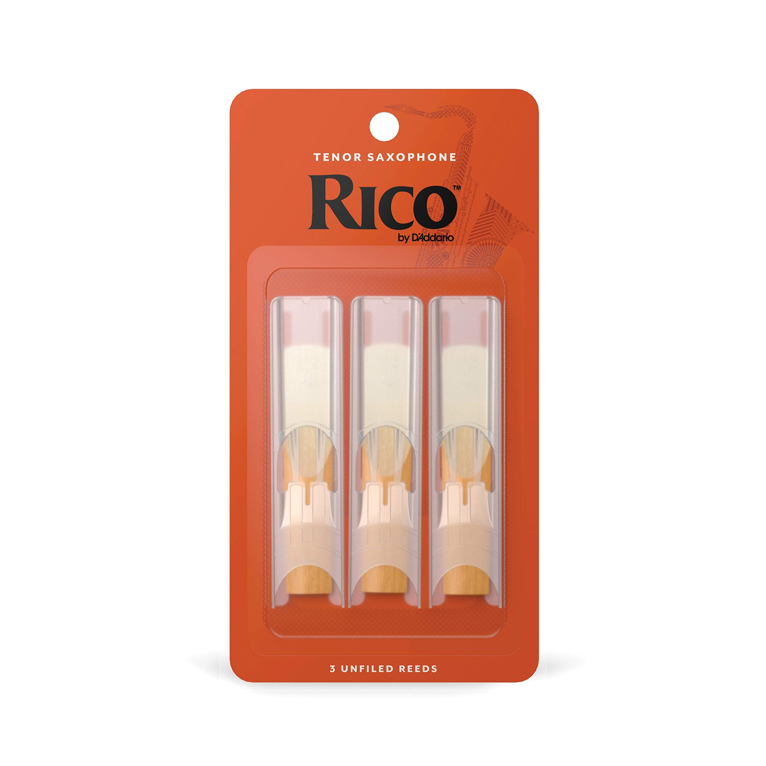 DAddario Woodwinds - Rico Tenor Sax Reeds - Tenor Saxophone Reeds - Tenor Reeds Crafted for Beginners, Students, Educators - Str