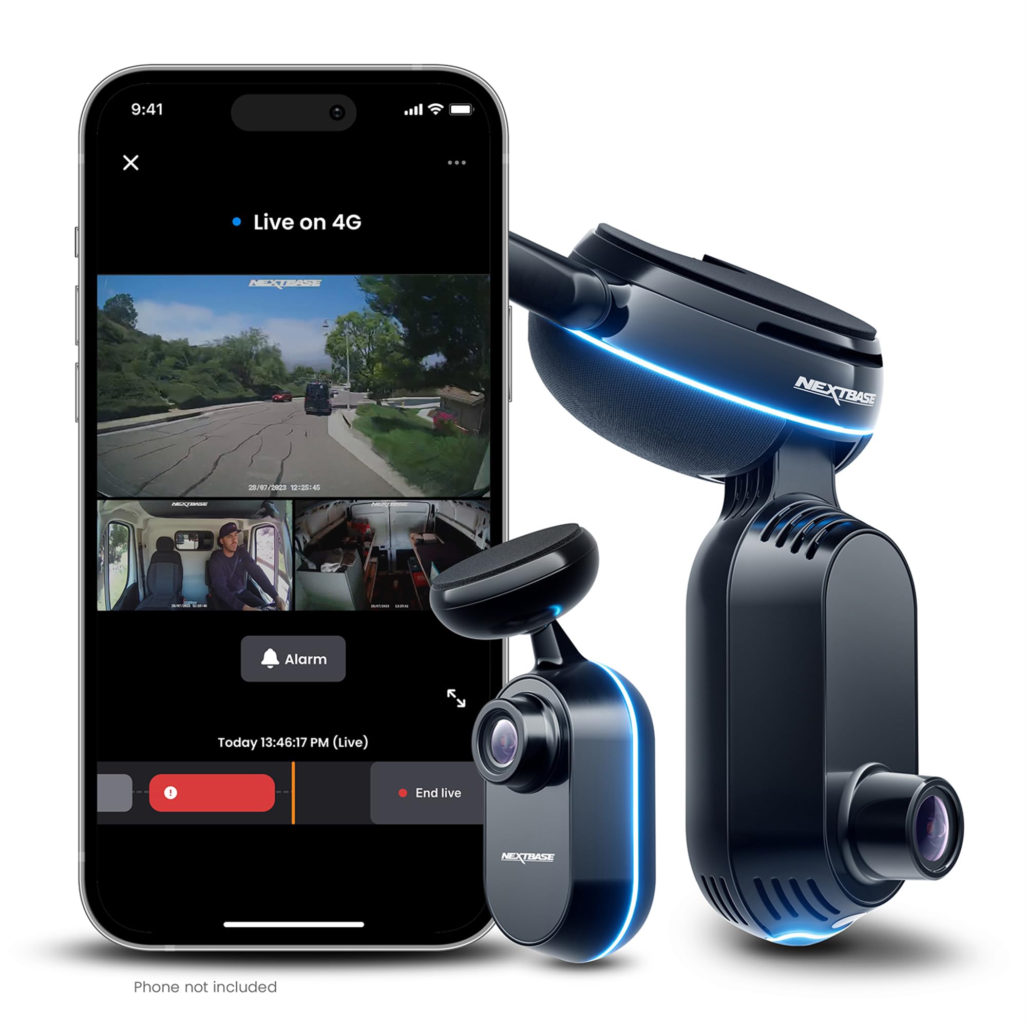 Nextbase Iq Rear Window Dash Camera, Rear View Dash Cam, Rear Camera Only, 1440P Rear Car Cam With Smart Sense Parking, Guardian