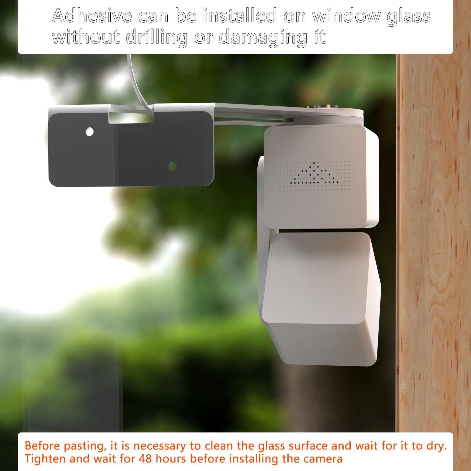 Zwolf Adhesive Outside Corner Wall Mount For Wyze Cam Pan V3, No Drilling , No Tools Install,Cover Both Sides Of The House 270 D