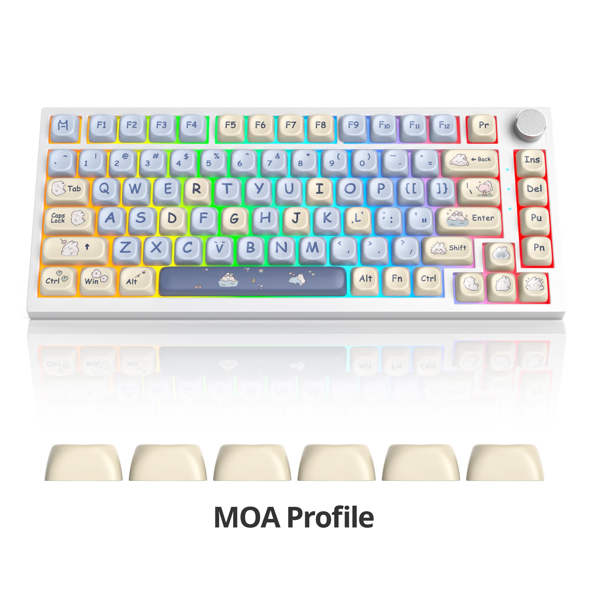 Itastatur Keycaps 60 Percent Pbt Keycaps For Mechanical Keyboard 139 Key Keycaps, Dye Sublimation Cute Keycaps Moa Profile Custo