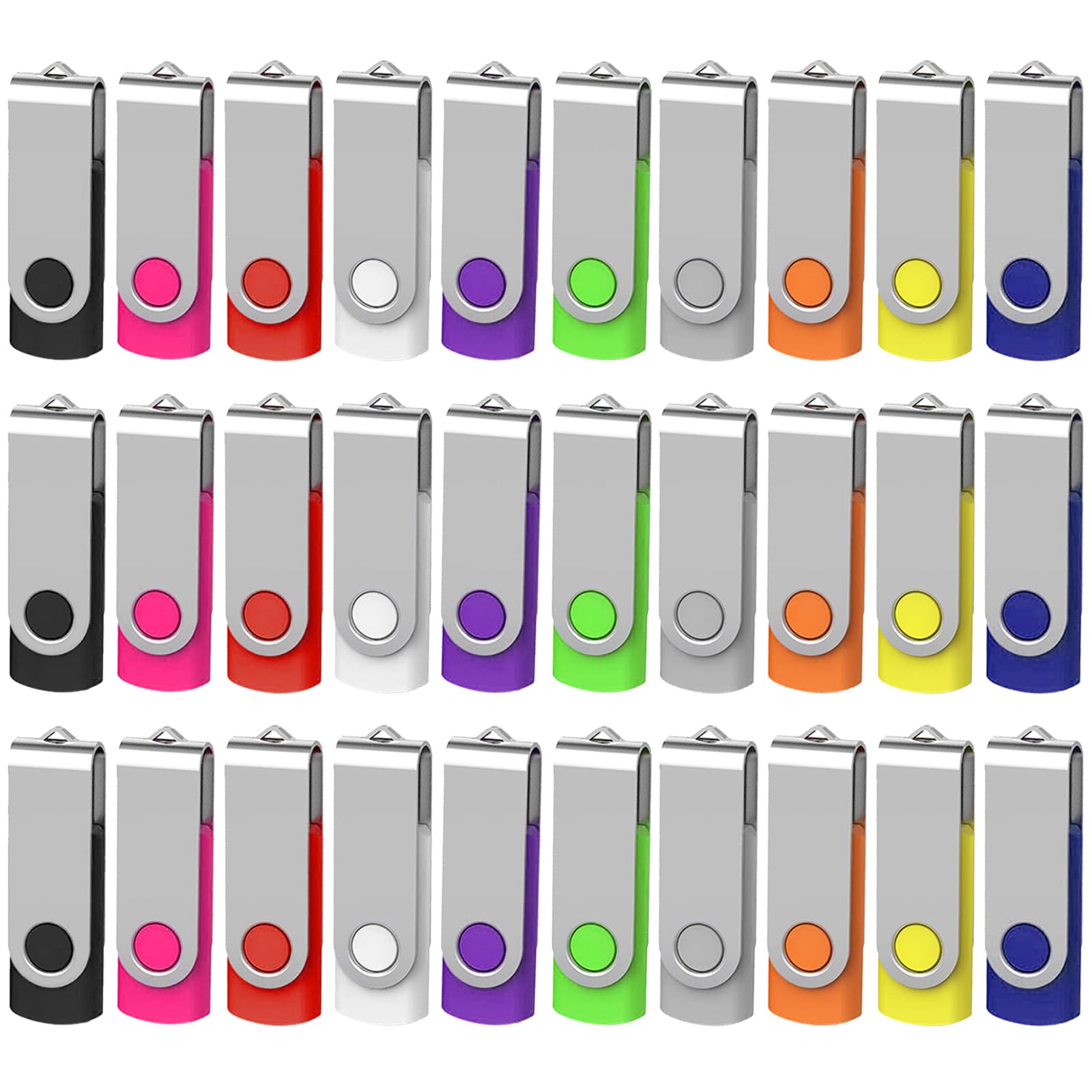 Aretop 8Gb 100 Pack Flash Drive, Bulk Usb 2.0 Memory Stick Thumb Drives(8Gb 100 Pack, Mix Color)