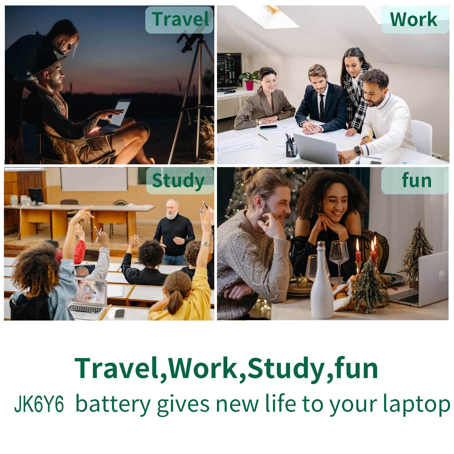 40Wh Jk6Y6 Battery For Dell Inspiron 5300 5301 5401 5402 5408 5409 5501 5508 5509 5400 5406 7405 7300 7306 7500 7506 2 In 1 Silv