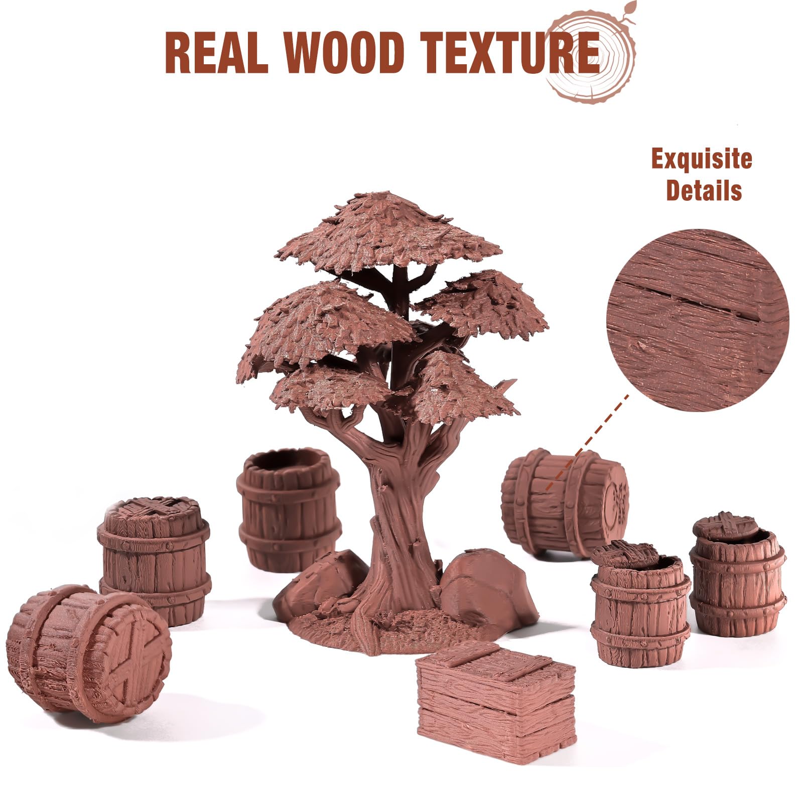 Ovv3D Wood Pla Filament 1.75Mm, Cherry Wood Filament 3D Printer Filament, Wood Filament Add More Than 30% Real Wood Fiber, Matte