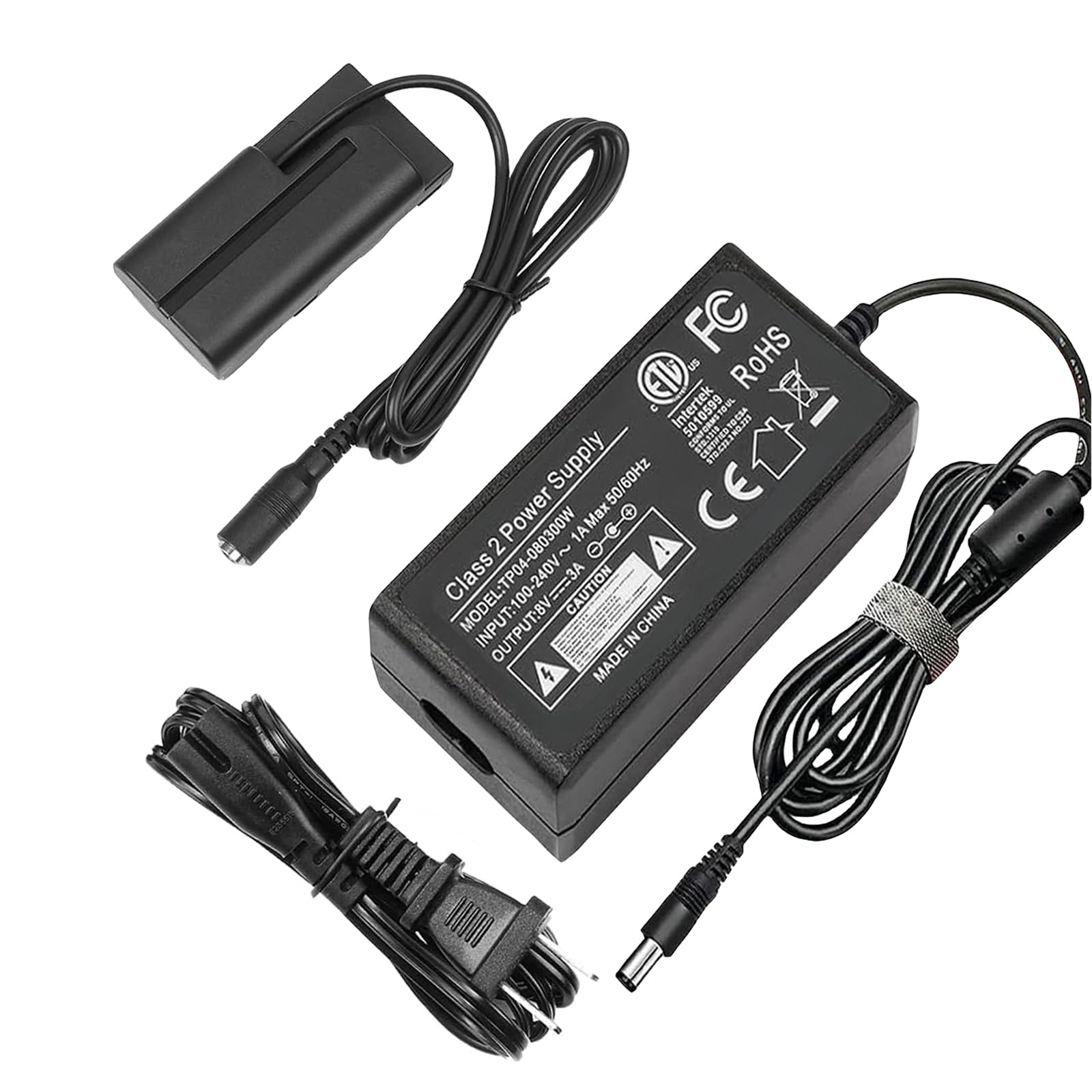 F1Tp Np F550 Dummy Battery Ac Power Adapter Kit For Sony F550/770/570 Np F970 Ccd Sc55 Tr516 Tr716 Tr818 Tr910 Tr917 Power Your Led Light And Feelword/Atomos Ninja V Monitor