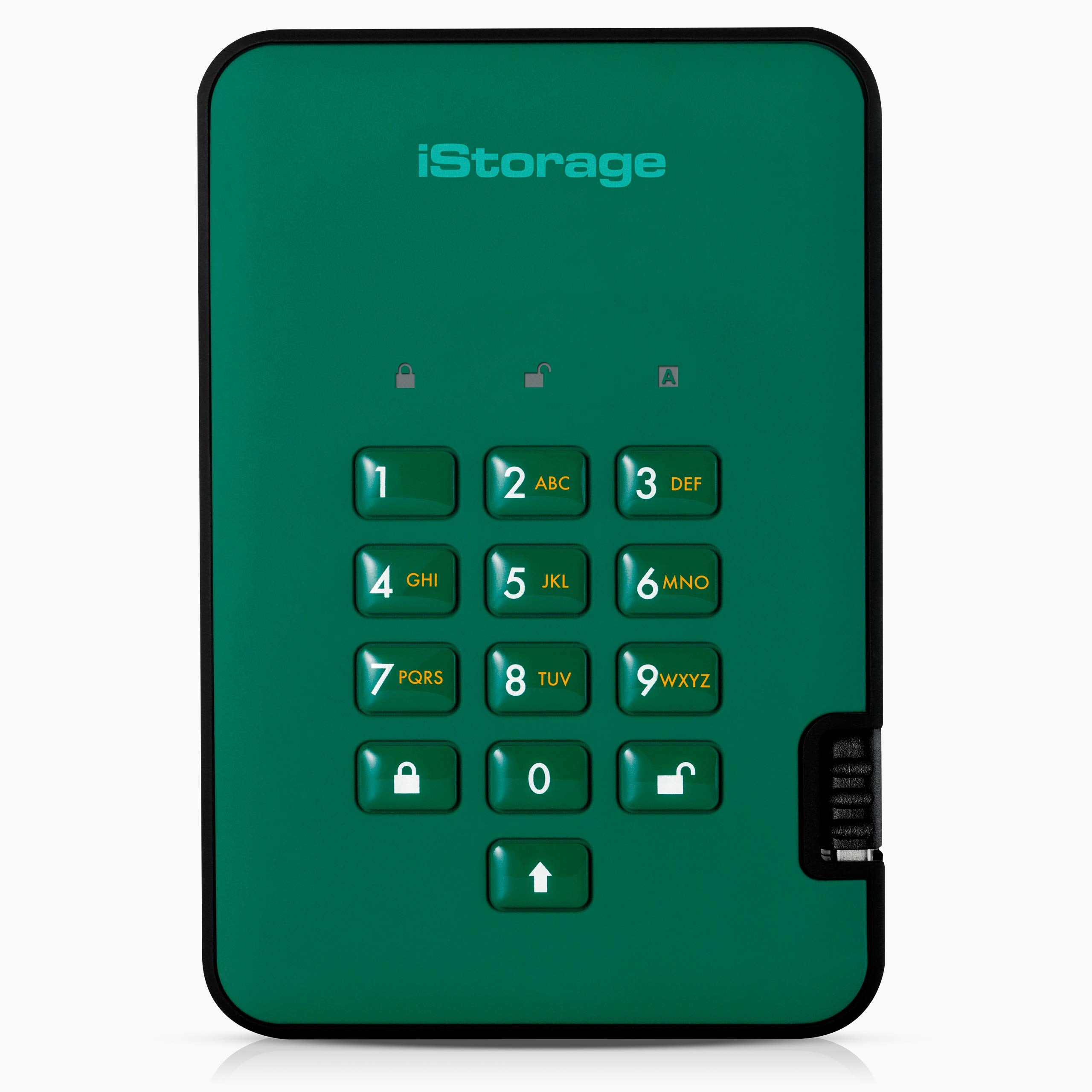 Istorage Diskashur2 Hdd 500Gb Green | Secure Portable Hard Drive | Password Protected | Dust & Water Resistant | Hardware Encryp