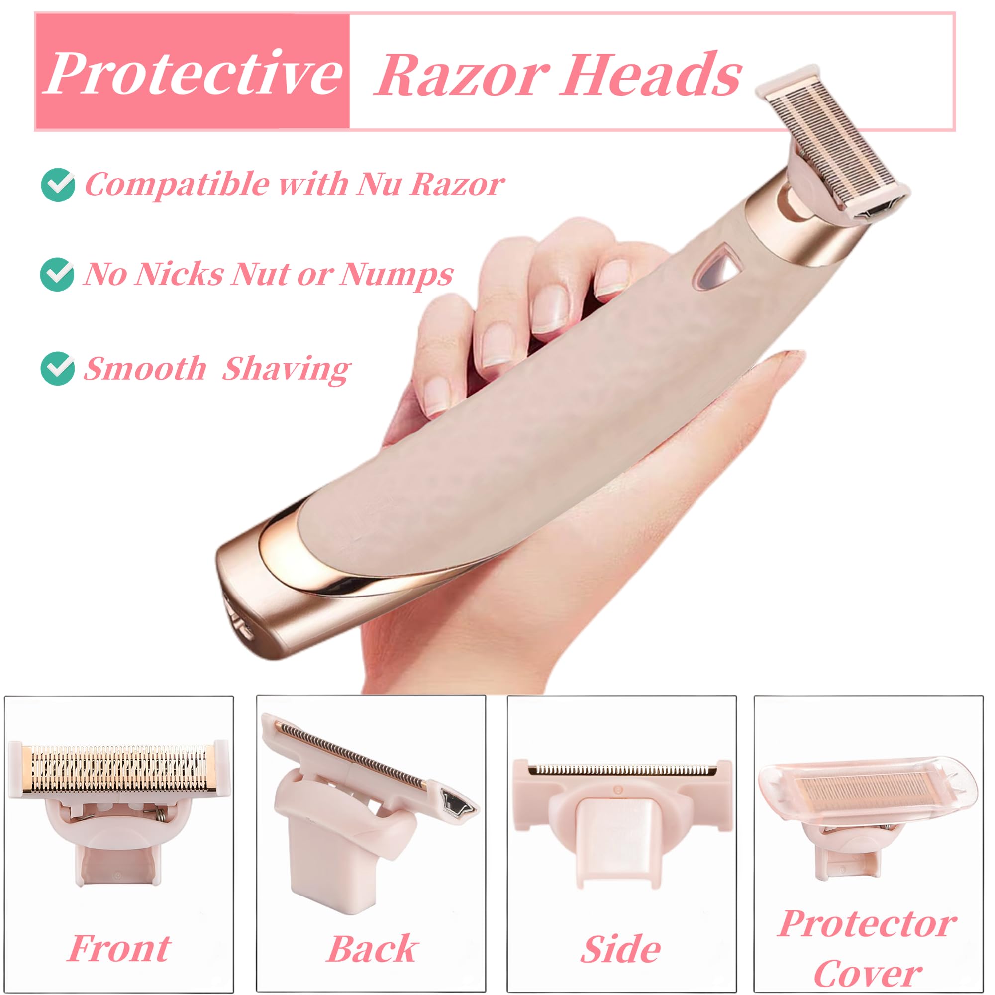 Razor Replacement Heads Compatible With Flawless Nu Razor,Body Replacement Heads For Finishing Touch Flawless Razor For Women,Ha