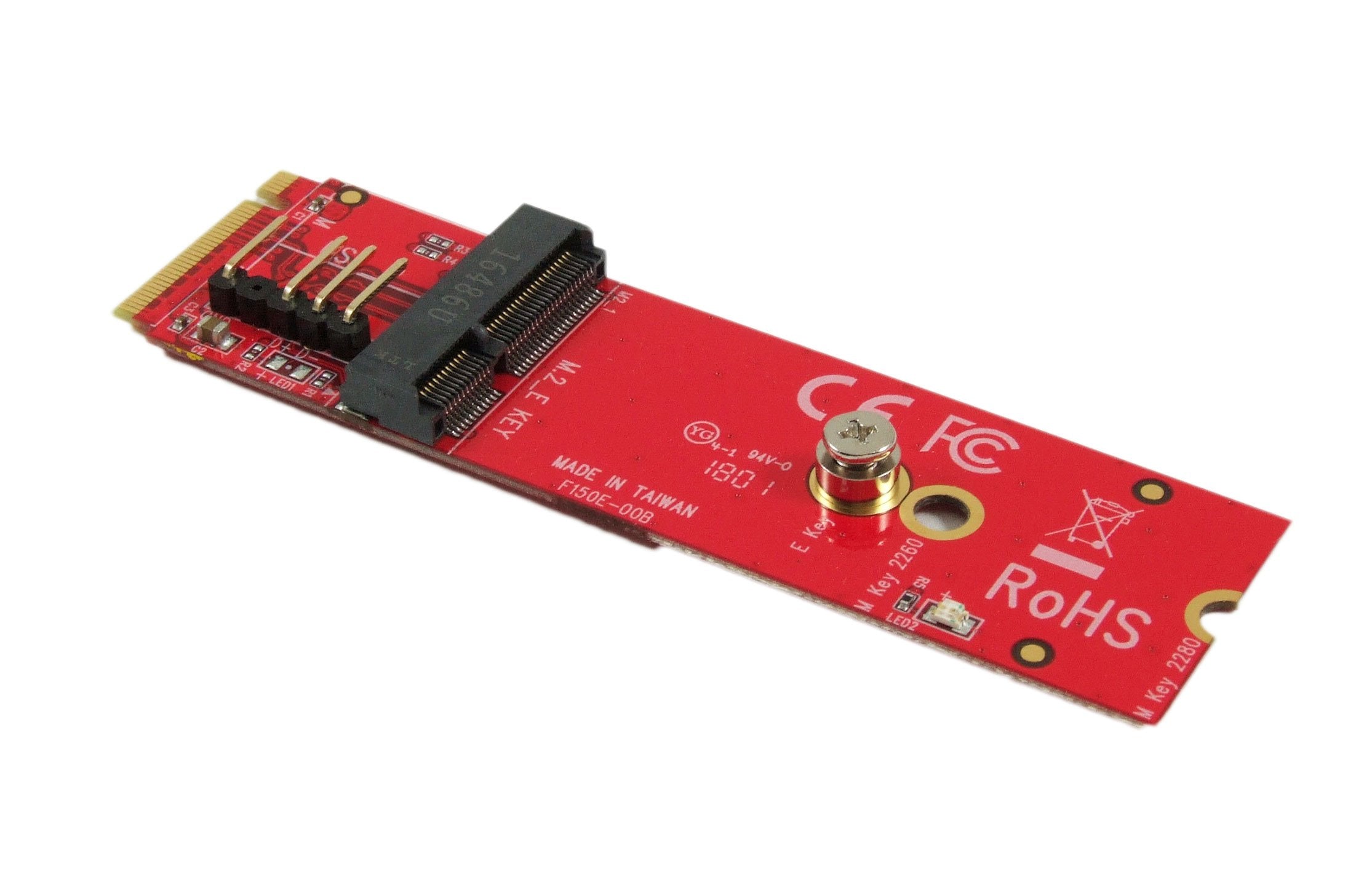 Ableconn M2Mn-150E M.2 Converter Board For Key E M.2 Module - Install M2 E Key Module To M Key Socket On Motherboard